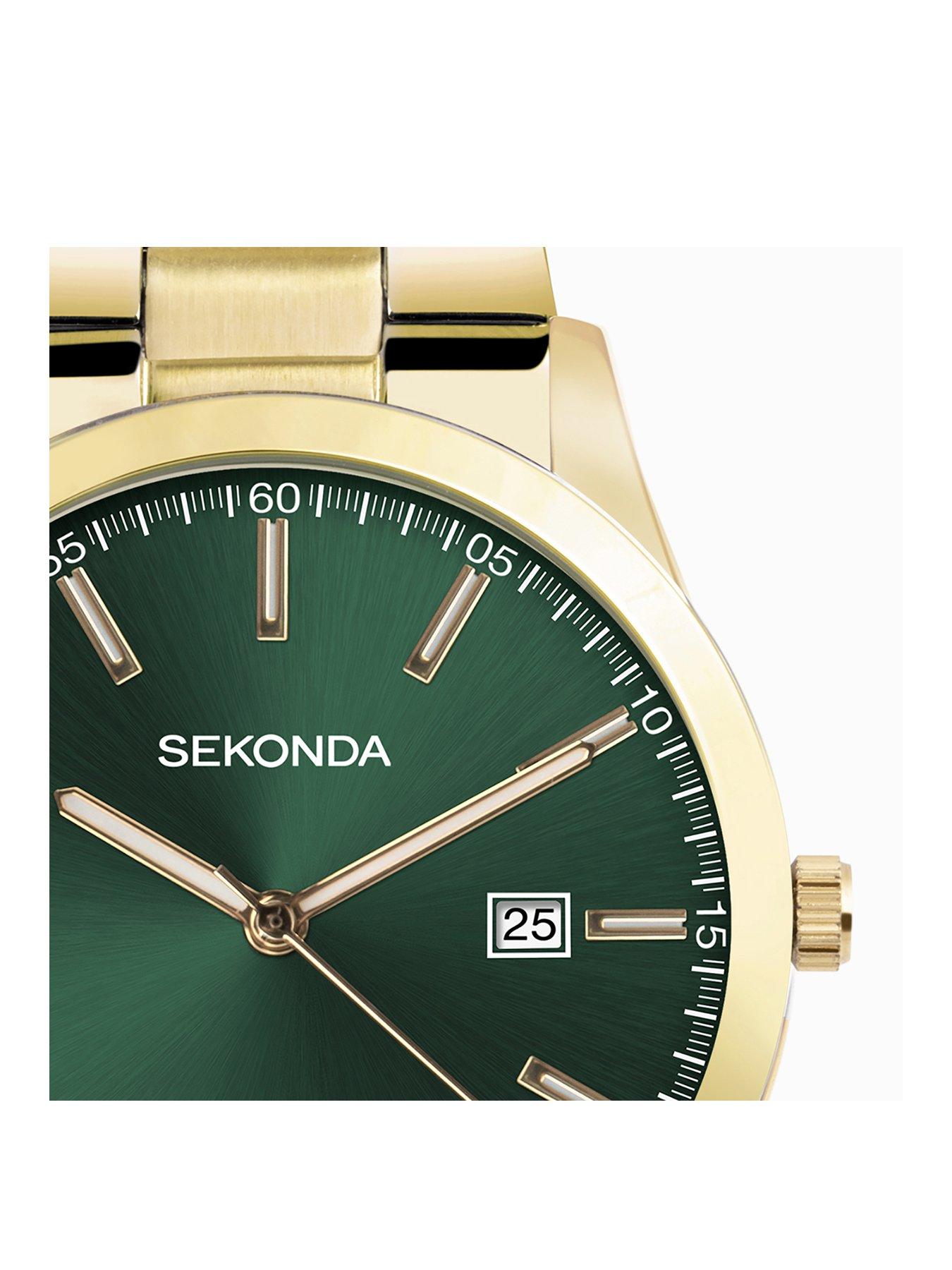 sekonda-sekonda-mens-taylor-gold-stainless-steel-bracelet-with-green-dial-watchstillFront