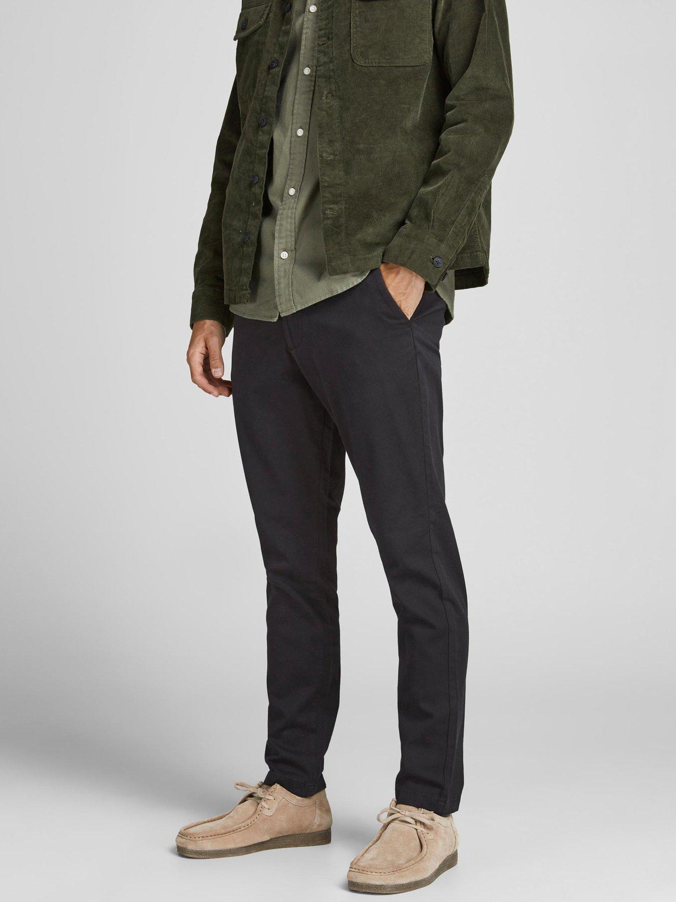 Image 1 of 4 of Jack & Jones Marco Slim Fit Chino Trousers - Black