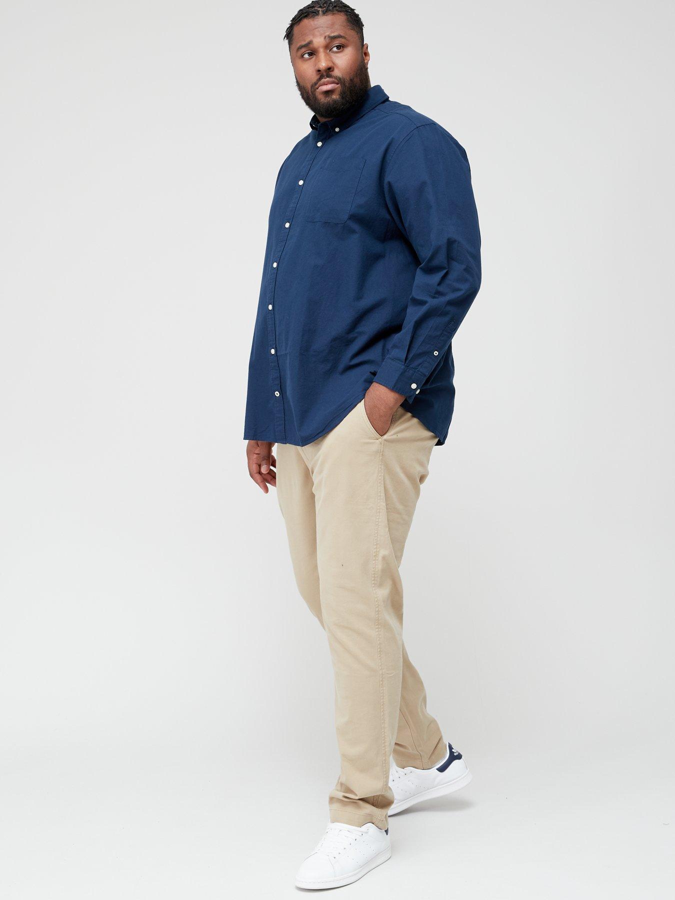 jack-jones-plus-long-sleeve-oxford-shirt-navyback