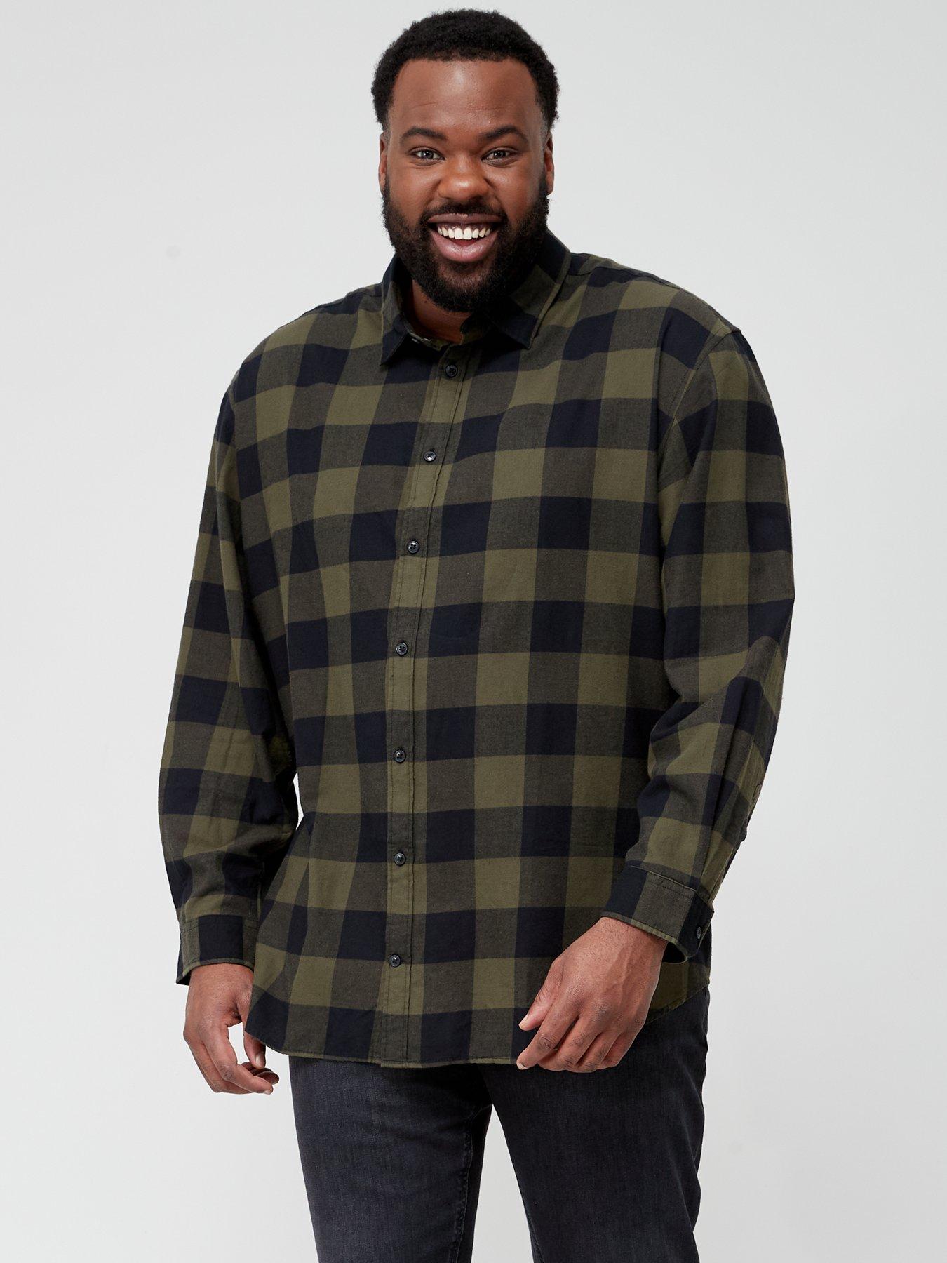 Image 1 of 6 of Jack & Jones Jack &amp; Jones PLUS Gingham Check Long Sleeve Shirt