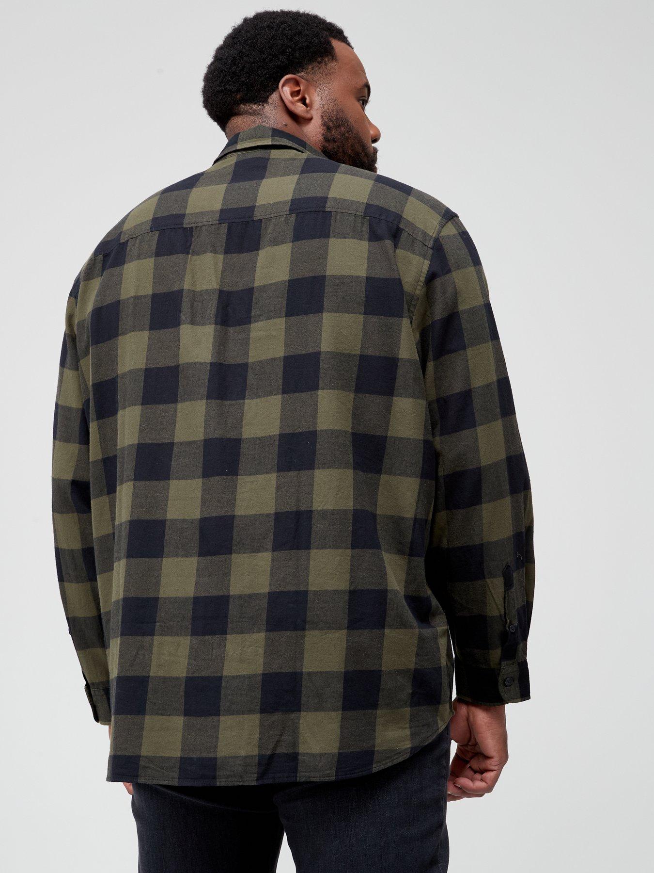 Image 2 of 6 of Jack & Jones Jack &amp; Jones PLUS Gingham Check Long Sleeve Shirt
