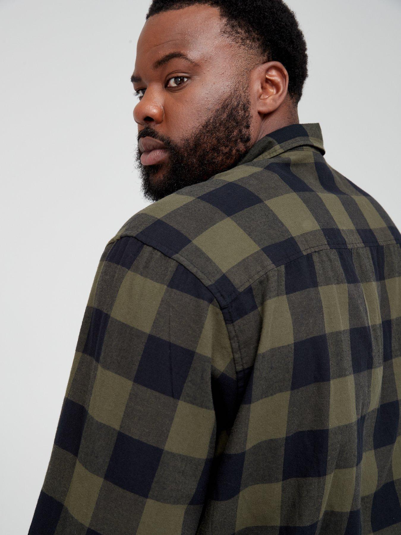 Image 5 of 6 of Jack & Jones Jack &amp; Jones PLUS Gingham Check Long Sleeve Shirt