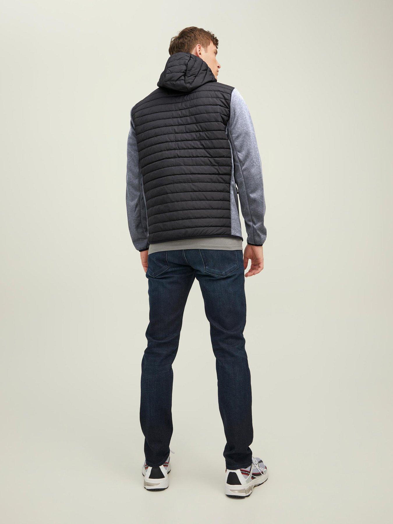 jack-jones-lightweight-quilted-hybrid-jacket-blackstillFront