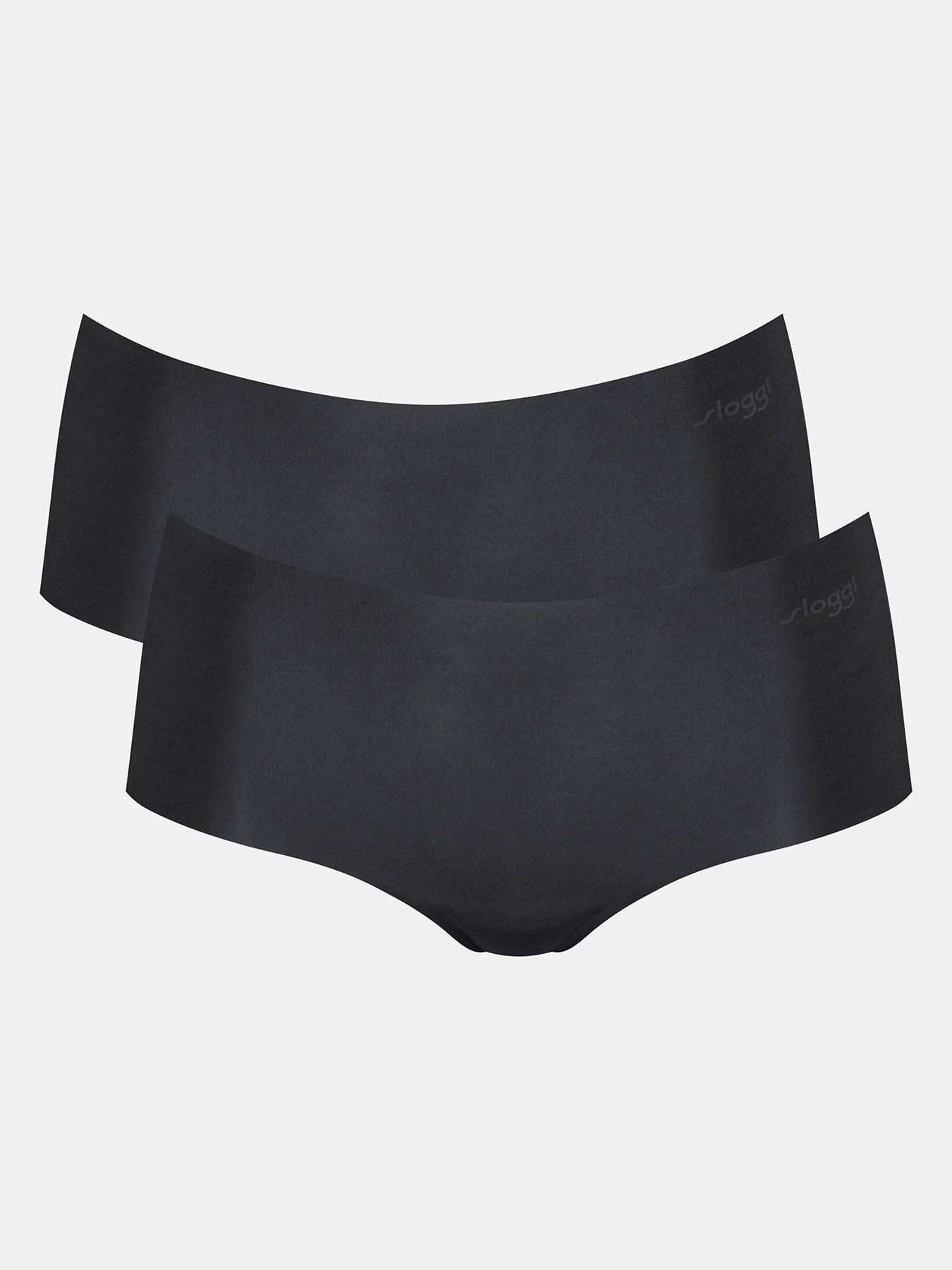 Image 1 of 5 of Sloggi Zero Microfibre 2.0 Short 2 Pack Briefs - Black