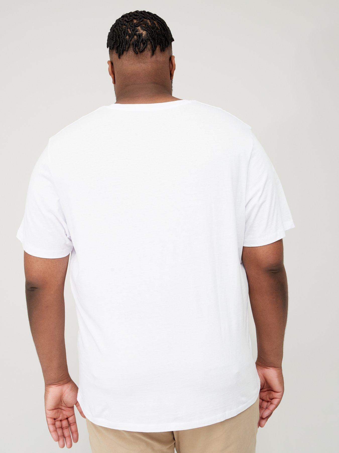 Image 2 of 4 of Jack & Jones PLUS Corp Logo T-Shirt - White