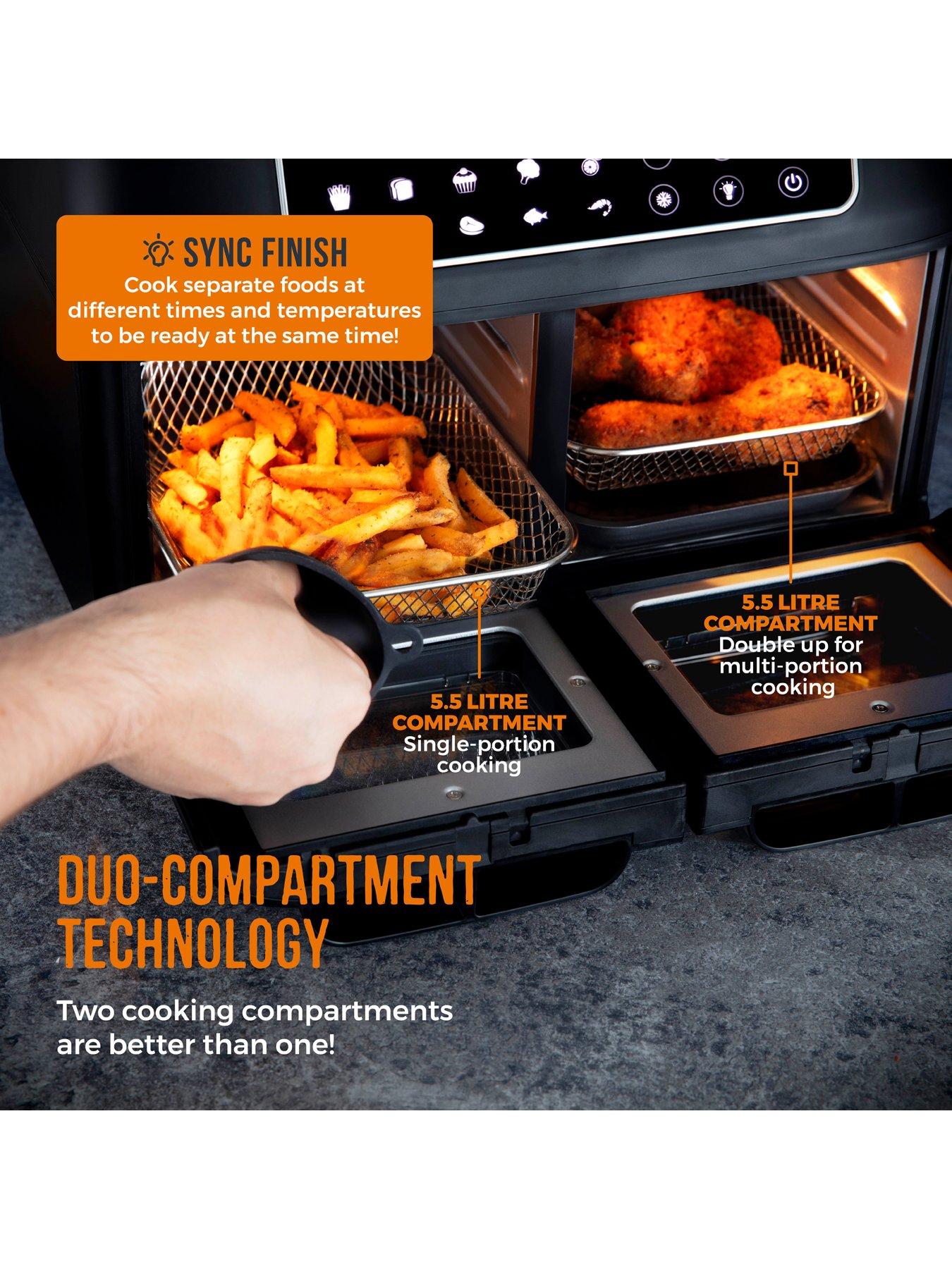 tower-t17102-vortx-vizion-dual-compartment-air-fryer-oven-with-digital-touch-panel-11l-blackback