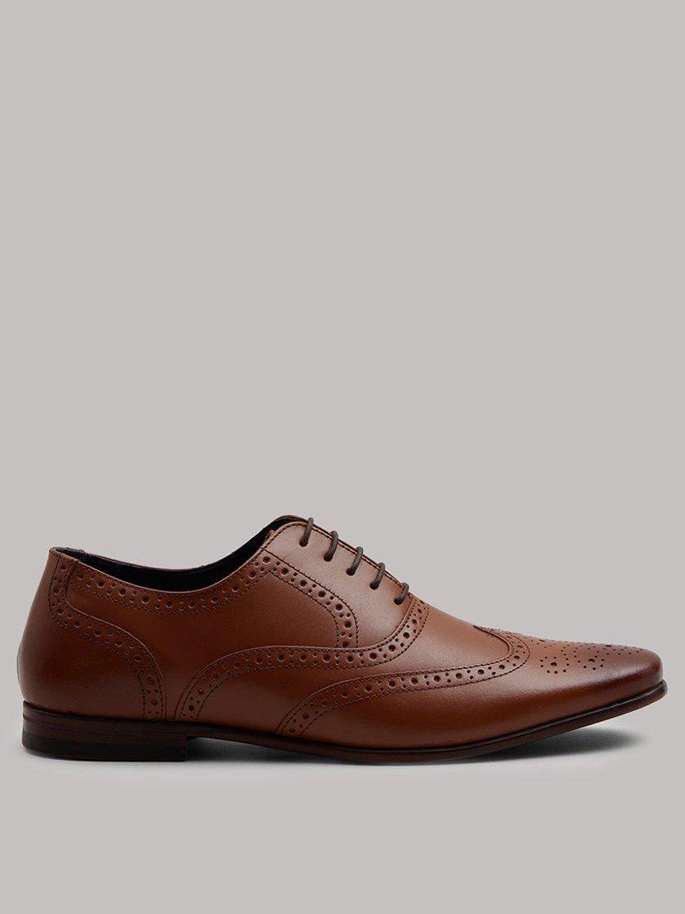 Leather Brogue Shoes Brown