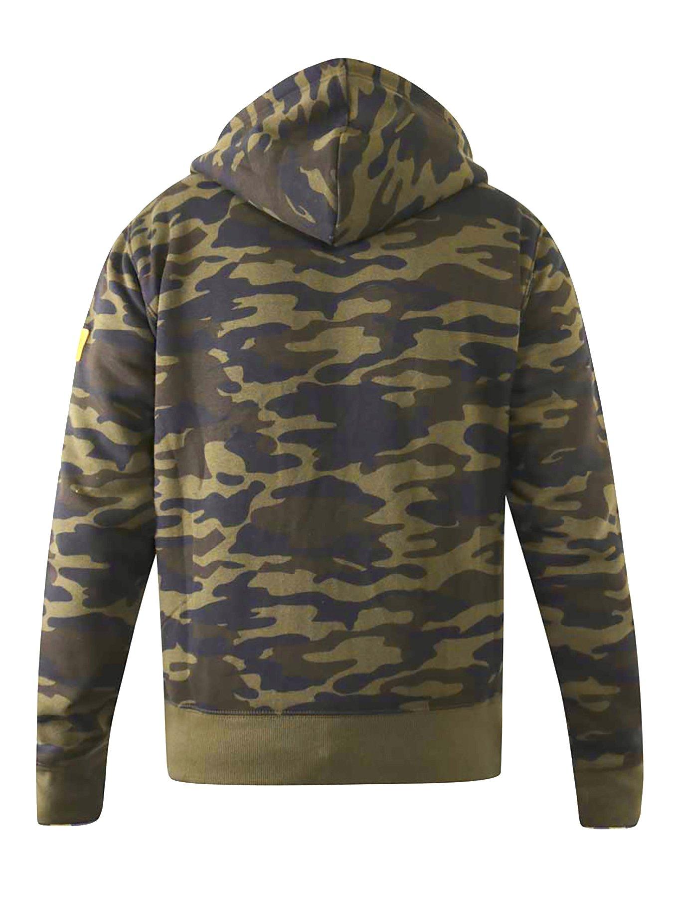 Image 3 of 4 of D555 D555 Regent Camo Zip Through Hoody
