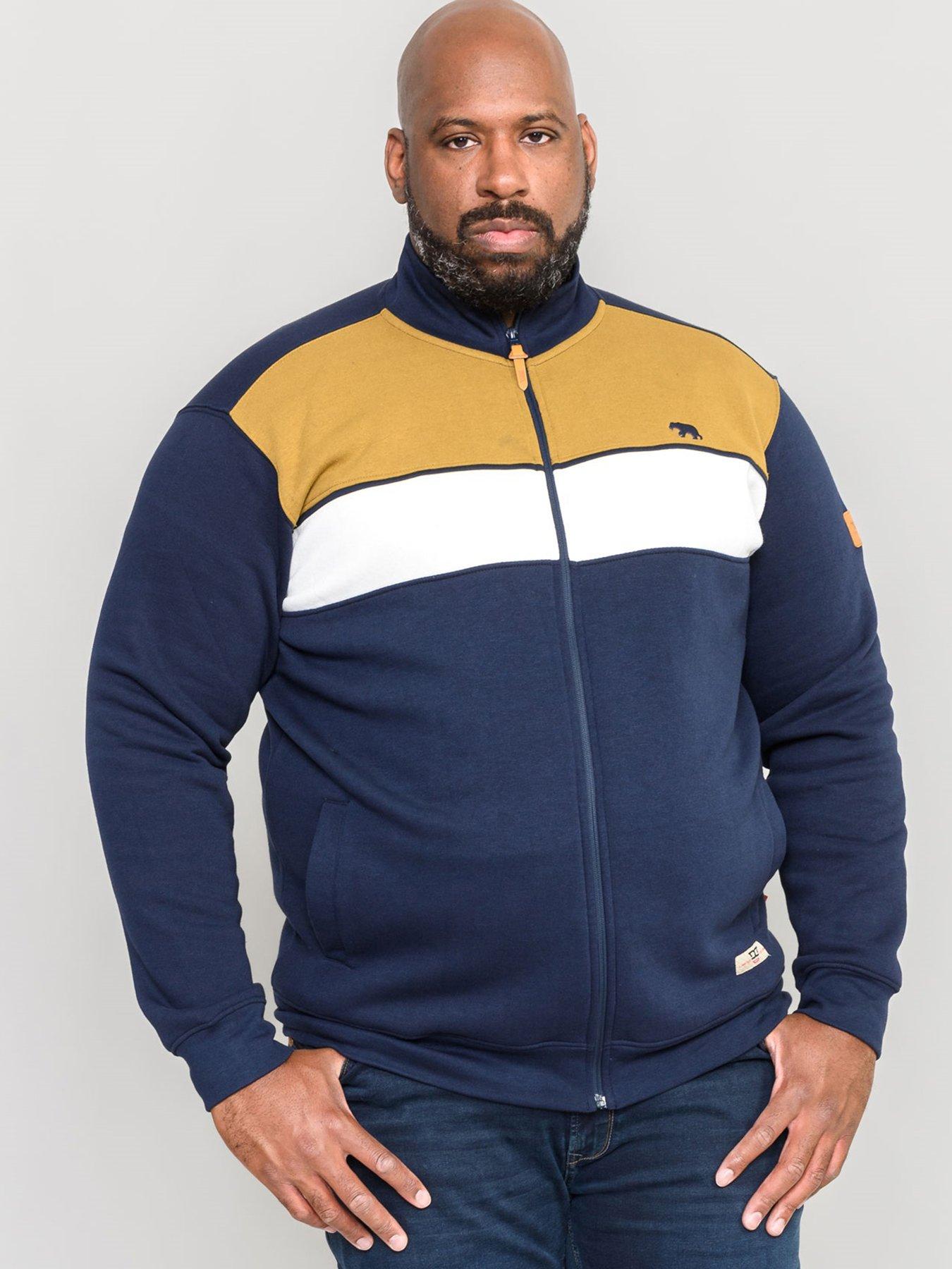 Image 1 of 4 of D555 Willowbrook Cut And Sew Full Zipper Sweatshirt - Navy