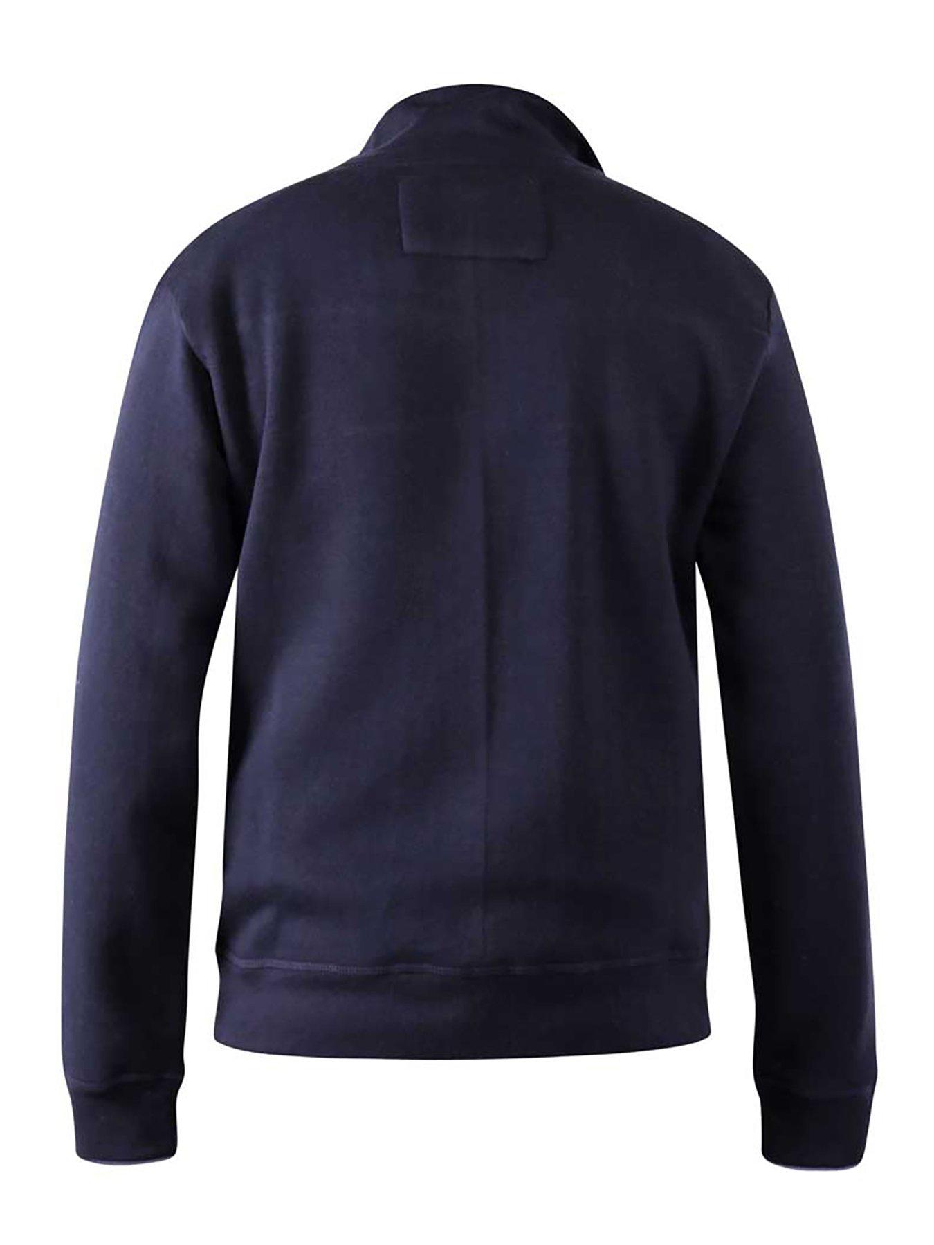 Image 3 of 4 of D555 Willowbrook Cut And Sew Full Zipper Sweatshirt - Navy