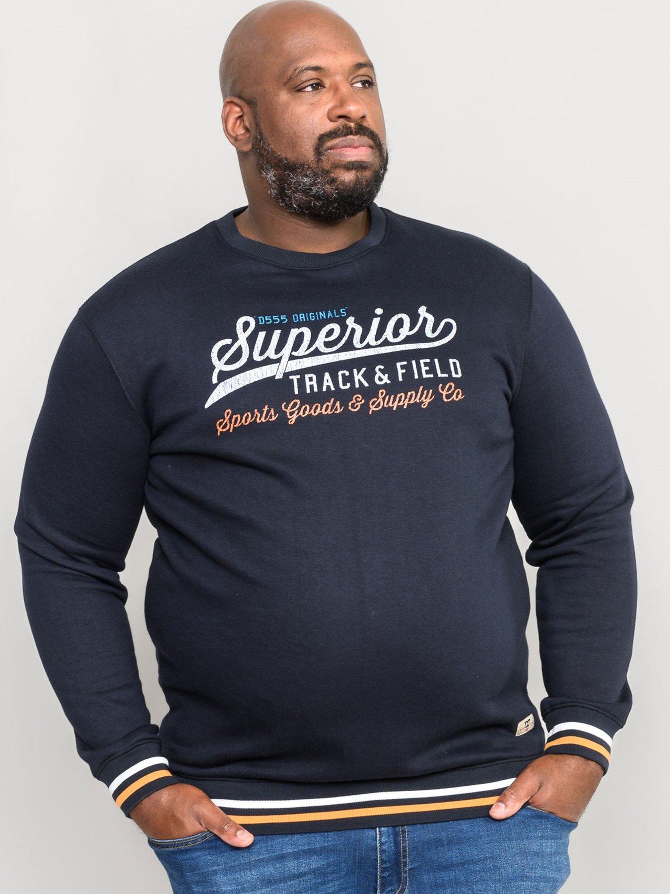 undefined D555 Marlow Superior Track And Field Print Crew Neck Sweatshirt