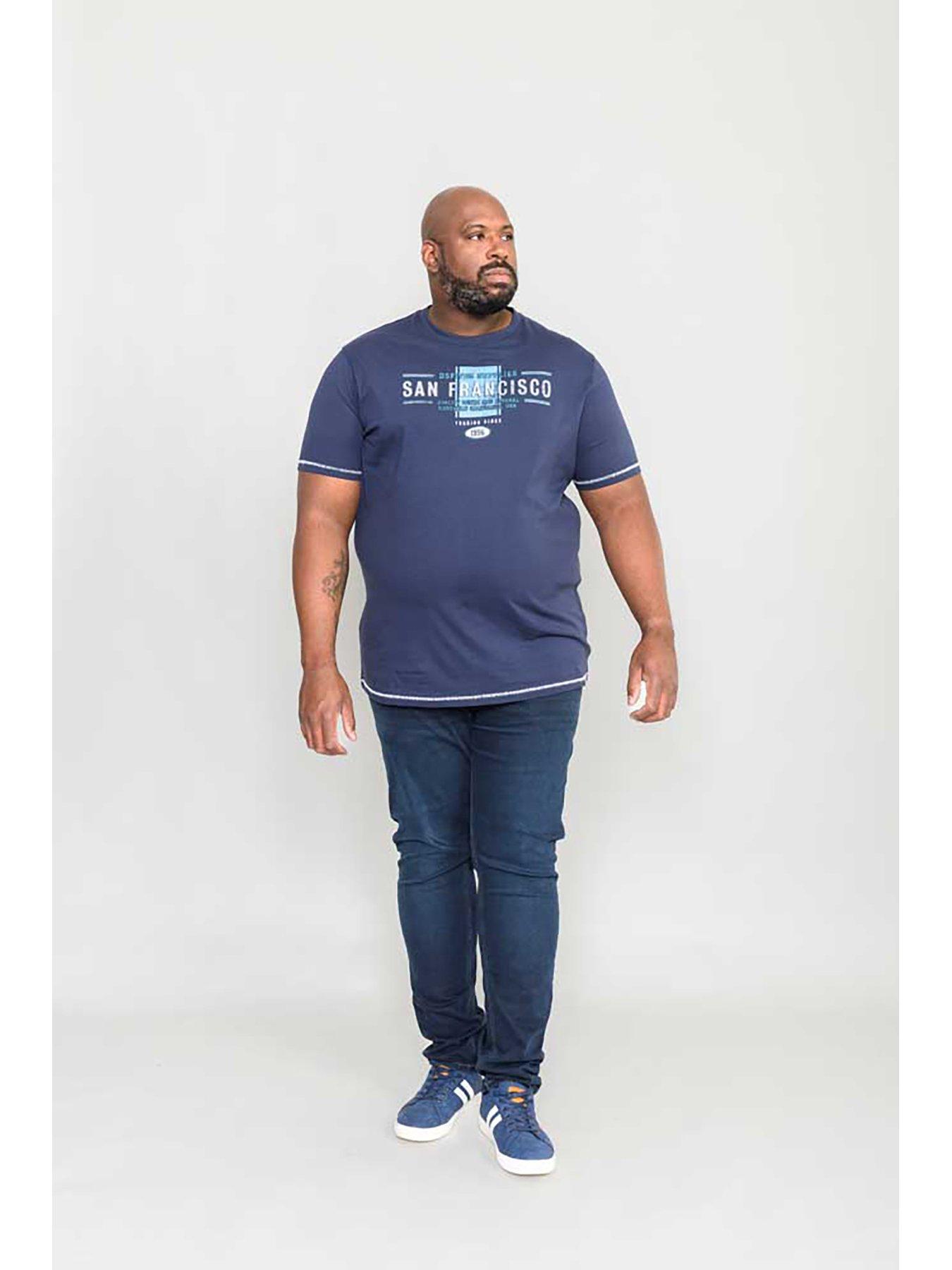 Image 4 of 4 of D555 Wanstead San Francisco Print T-Shirt - Navy