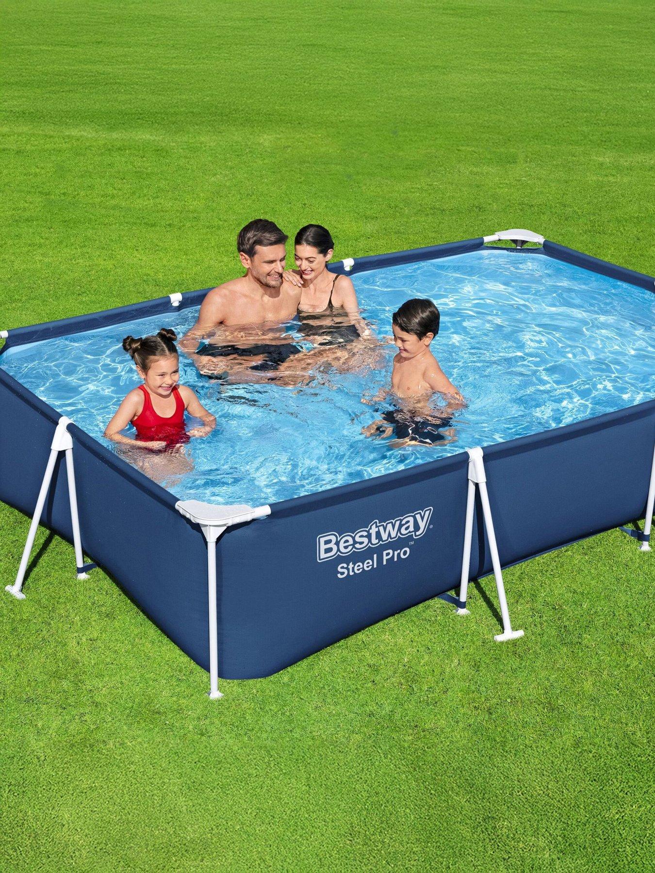 Image of Bestway Steel Pro Rectangular 9ft, 10-inch x 6ft 7-inch Swimming Pool