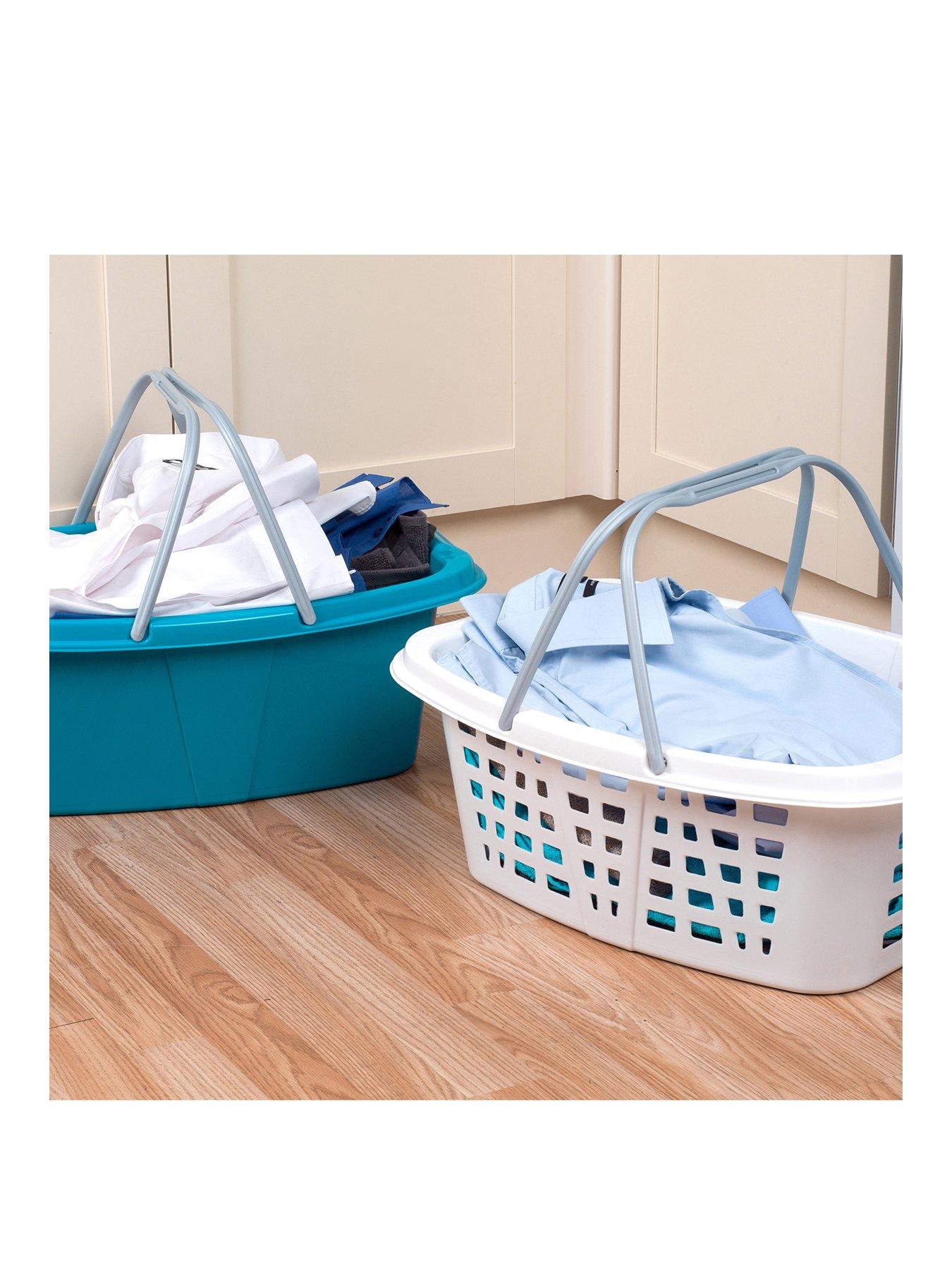 Image 1 of 7 of Beldray Set Of 2 Carry Handle 26l Plastic Laundry Baskets