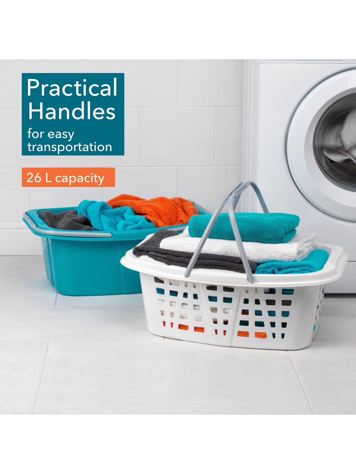 Image 3 of 7 of Beldray Set Of 2 Carry Handle 26l Plastic Laundry Baskets