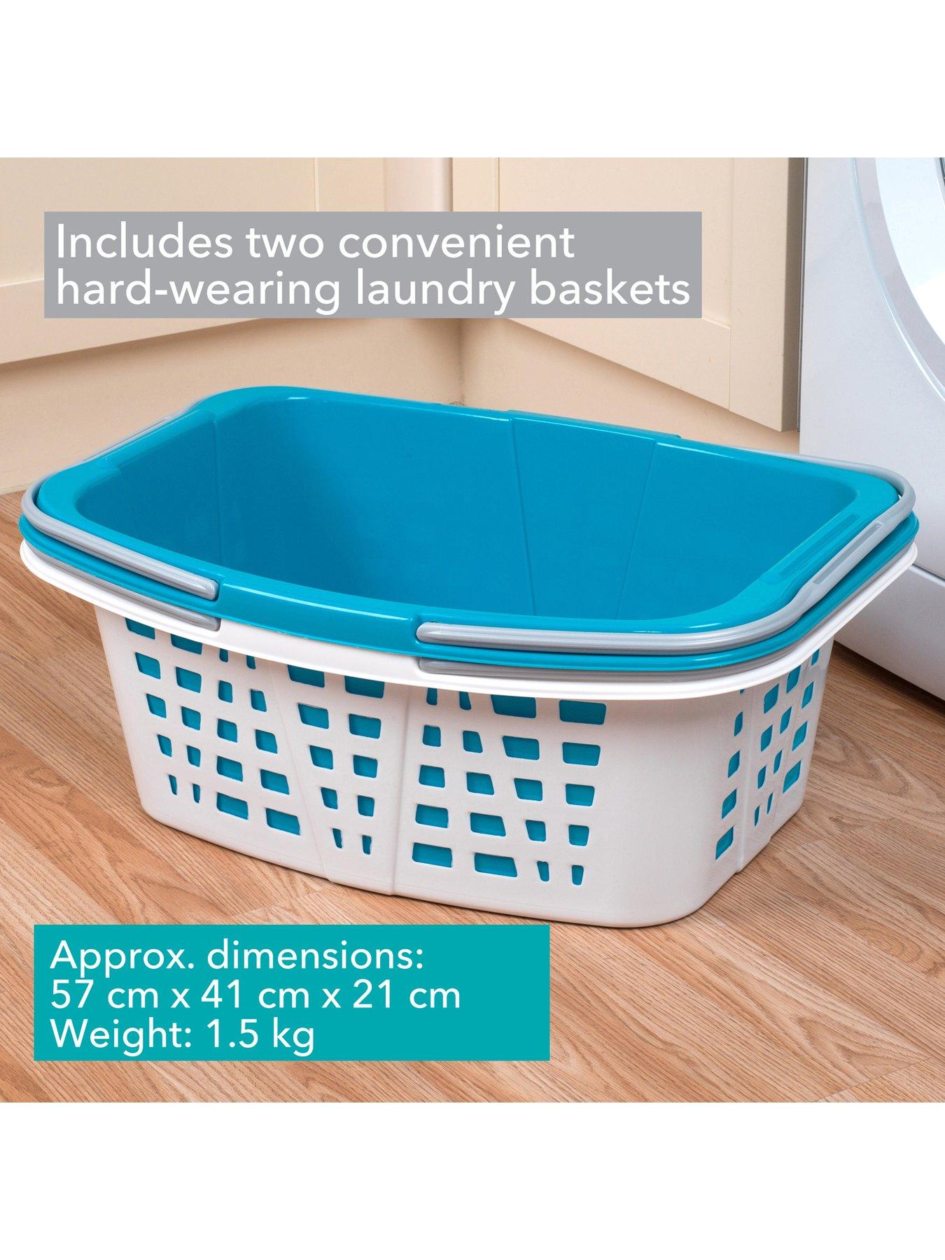 Image 4 of 7 of Beldray Set Of 2 Carry Handle 26l Plastic Laundry Baskets