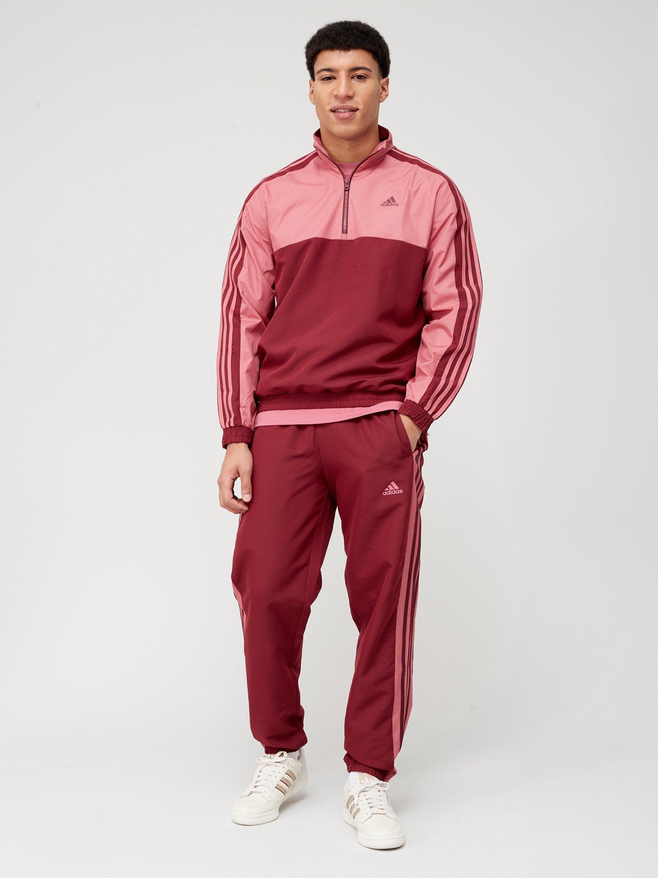 Mens red adidas tracksuit sale