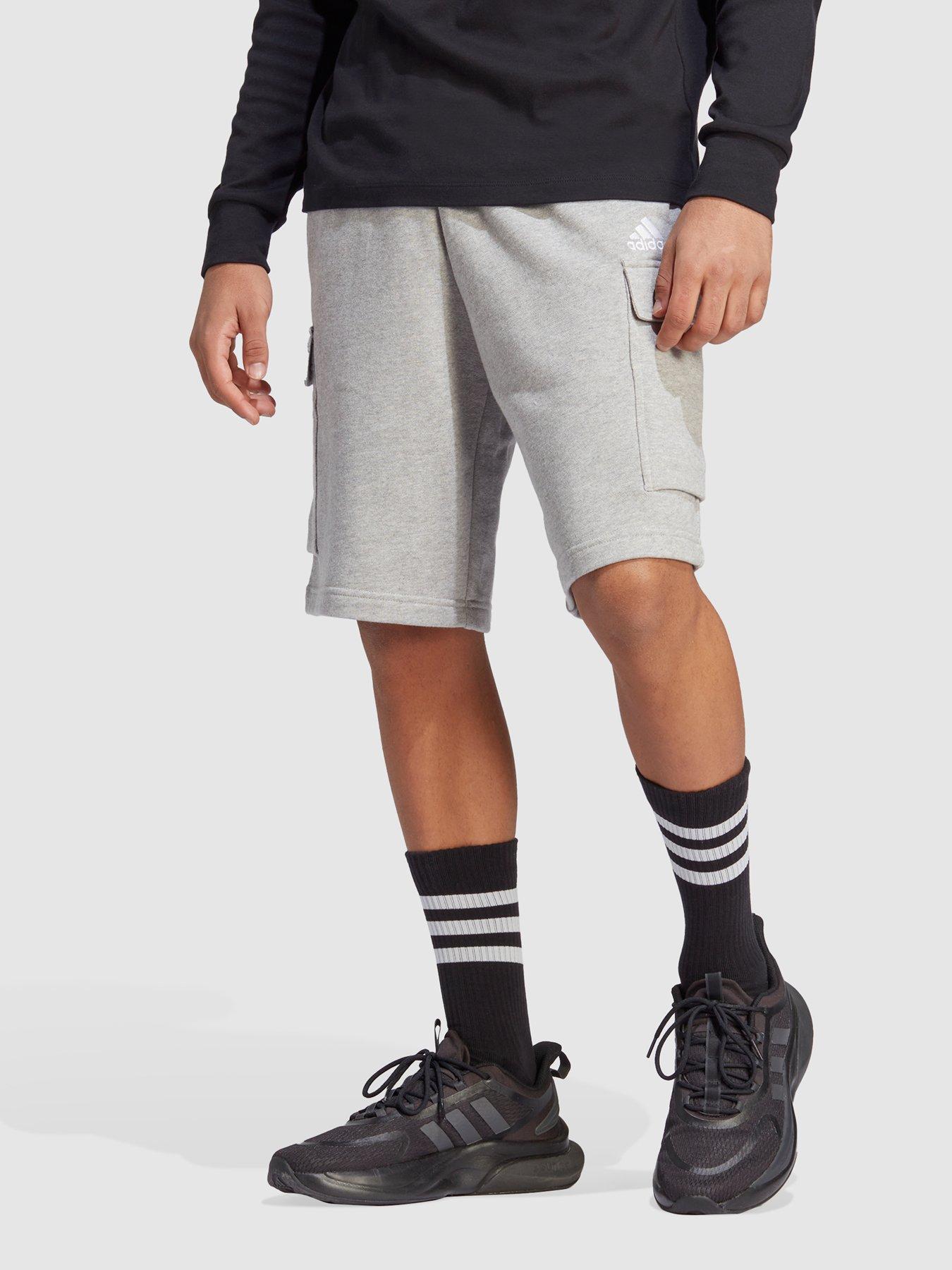 adidas-sportswear-essentials-french-terry-cargo-shorts-grey