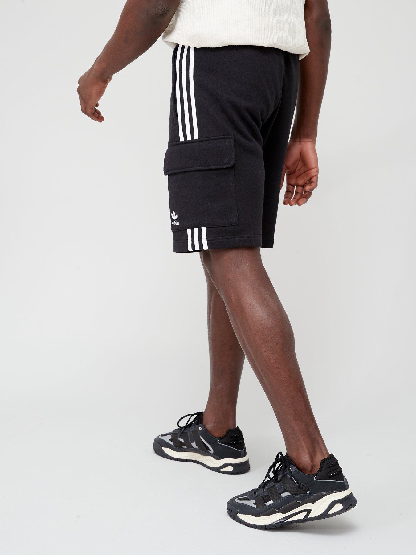adidas Originals Shorts - Adicolor | Very Ireland Black Cargo 3-Stripes Classics