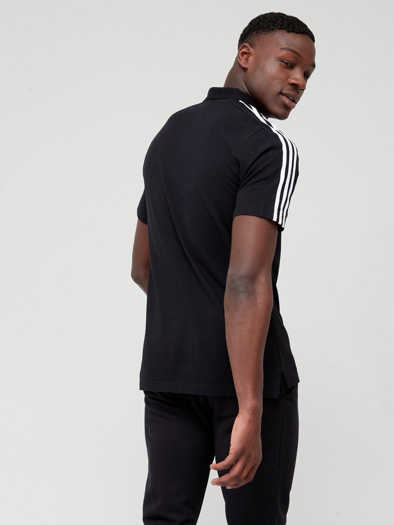 adidas-sportswear-essentials-piqueacute-embroidered-small-logo-3-stripes-polo-shirt-blackwhitestillFront