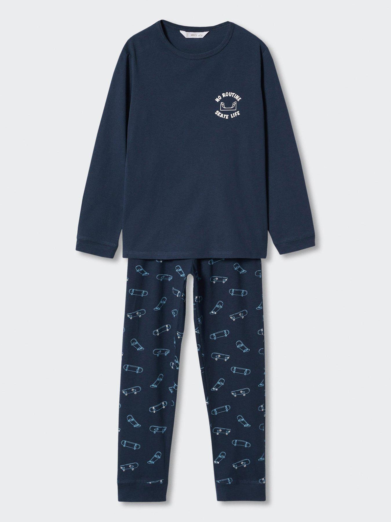 Mango Boys Skateboard Pyjamas Navy Very Ireland