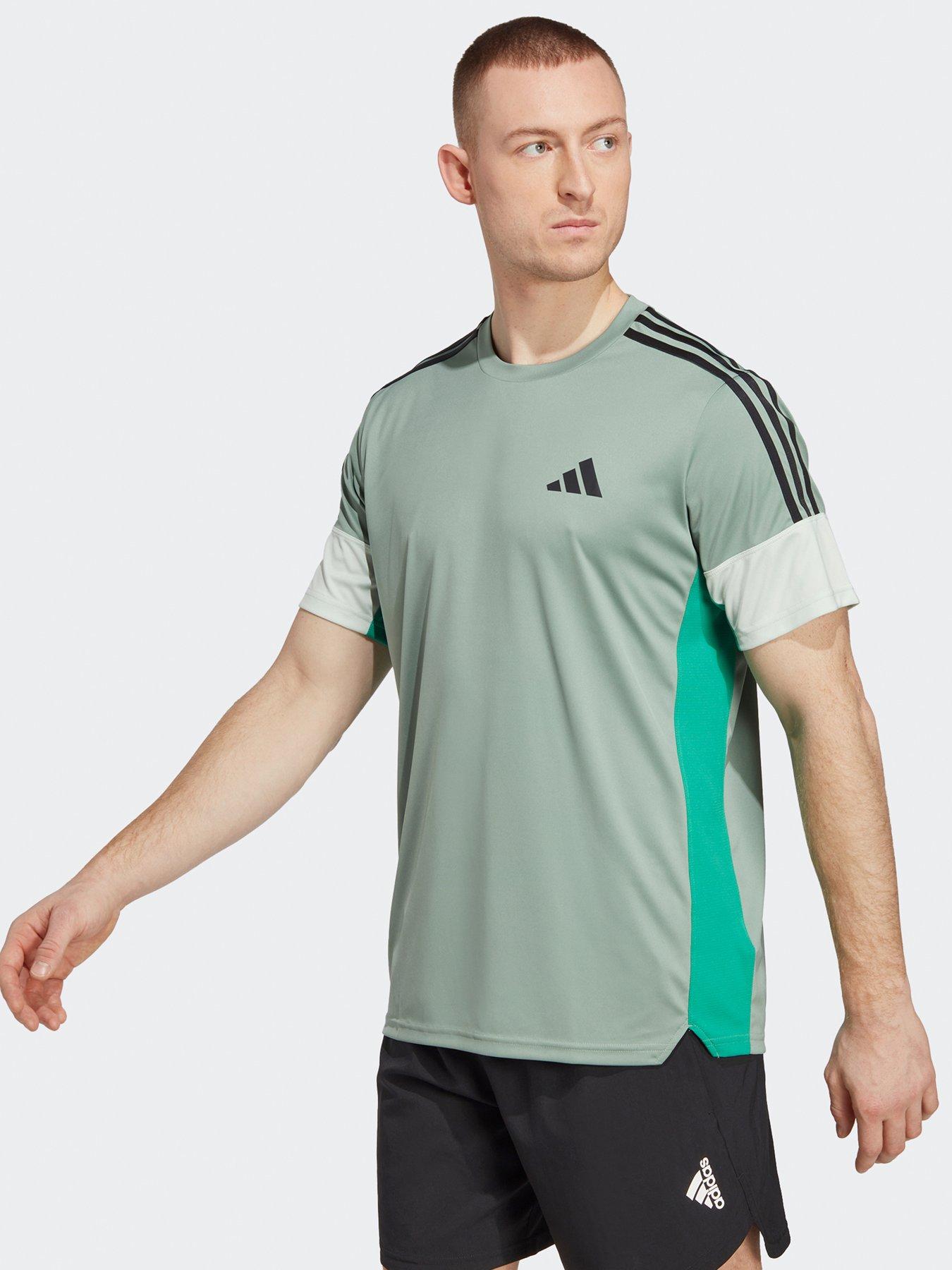 adidas ESSENTIALS COLORBLOCK TEE - Blue