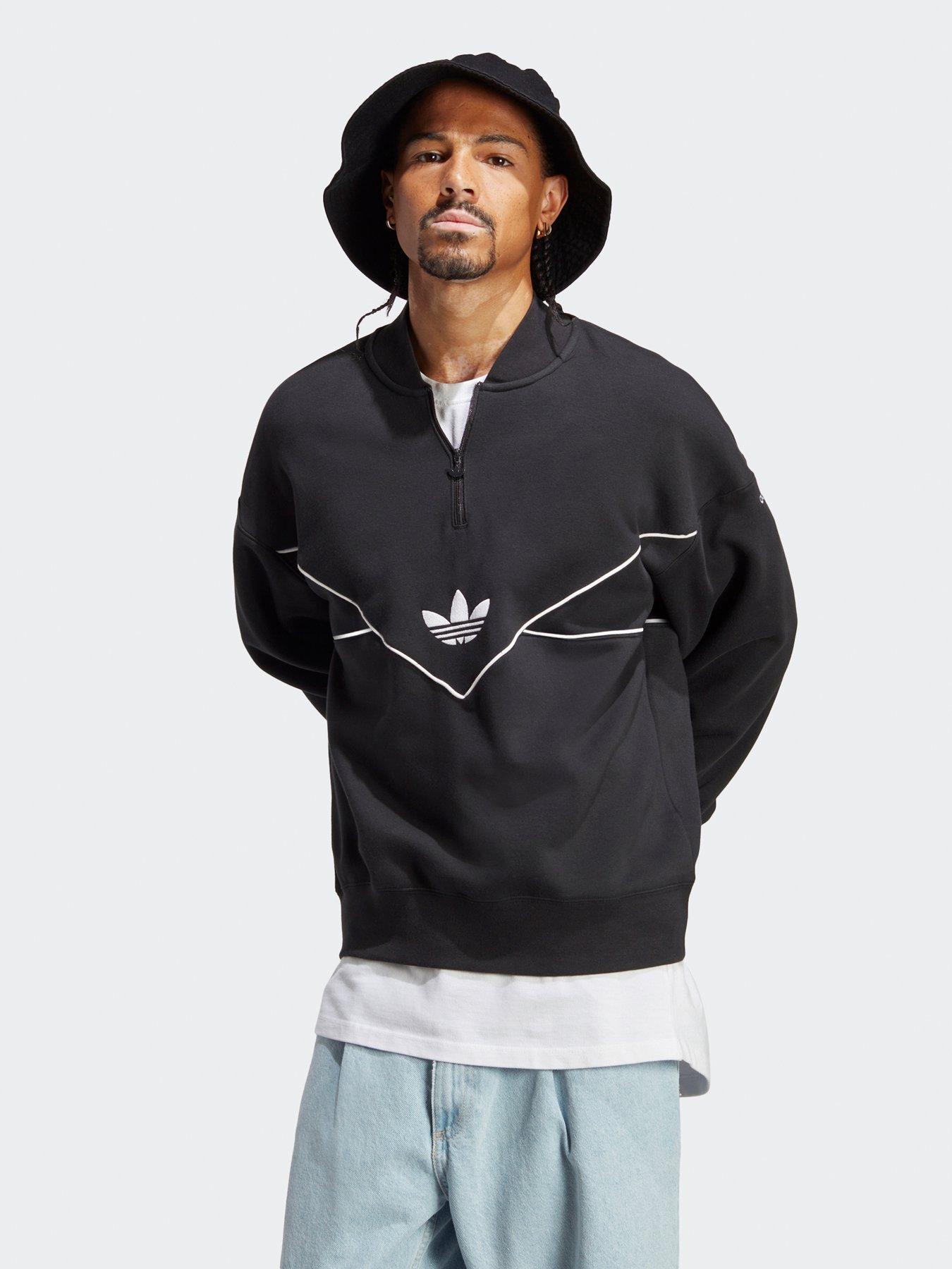 Adidas hoodie half zip on sale