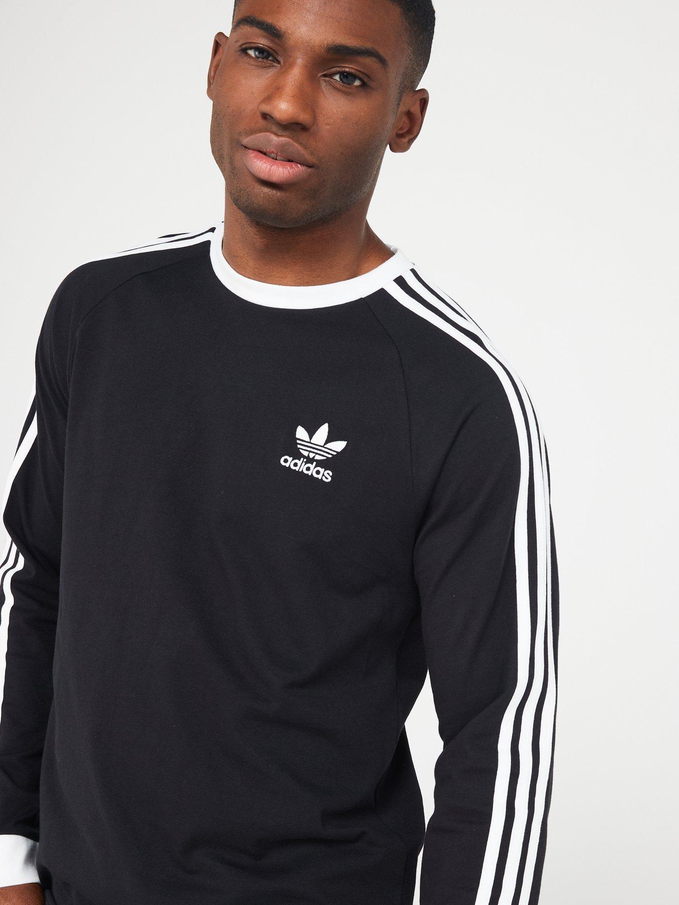 adidas-originals-mens-3-stripes-long-sleeve-t-shirt-blackoutfit