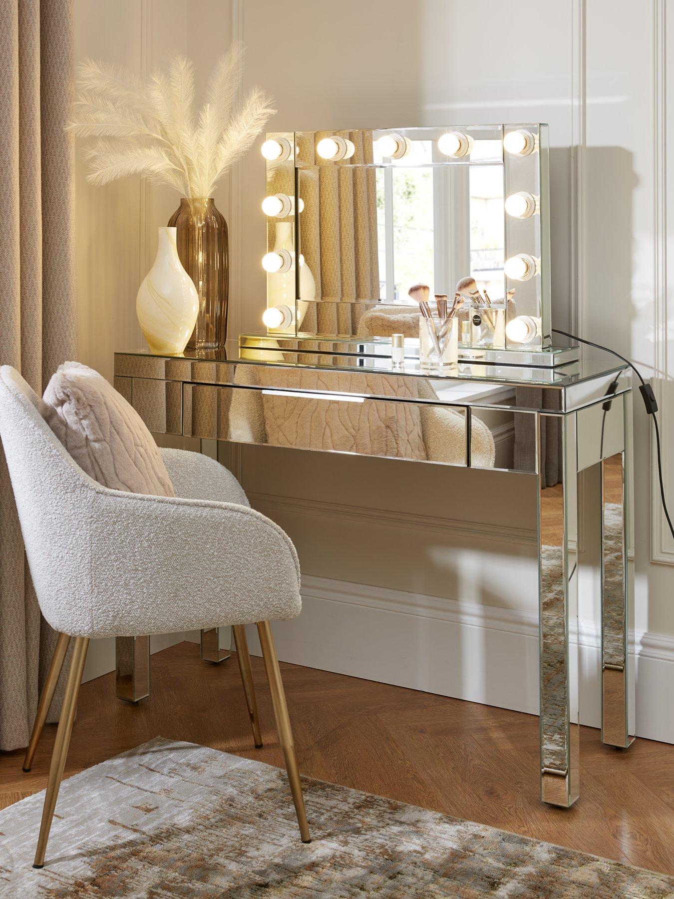 Mirrored dressing hotsell table next