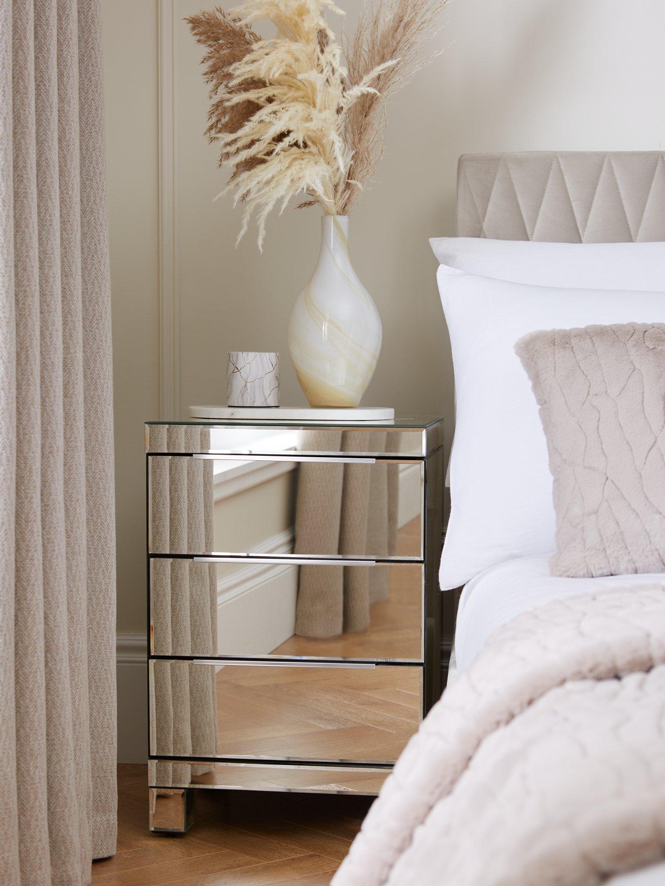 Small mirror online bedside table