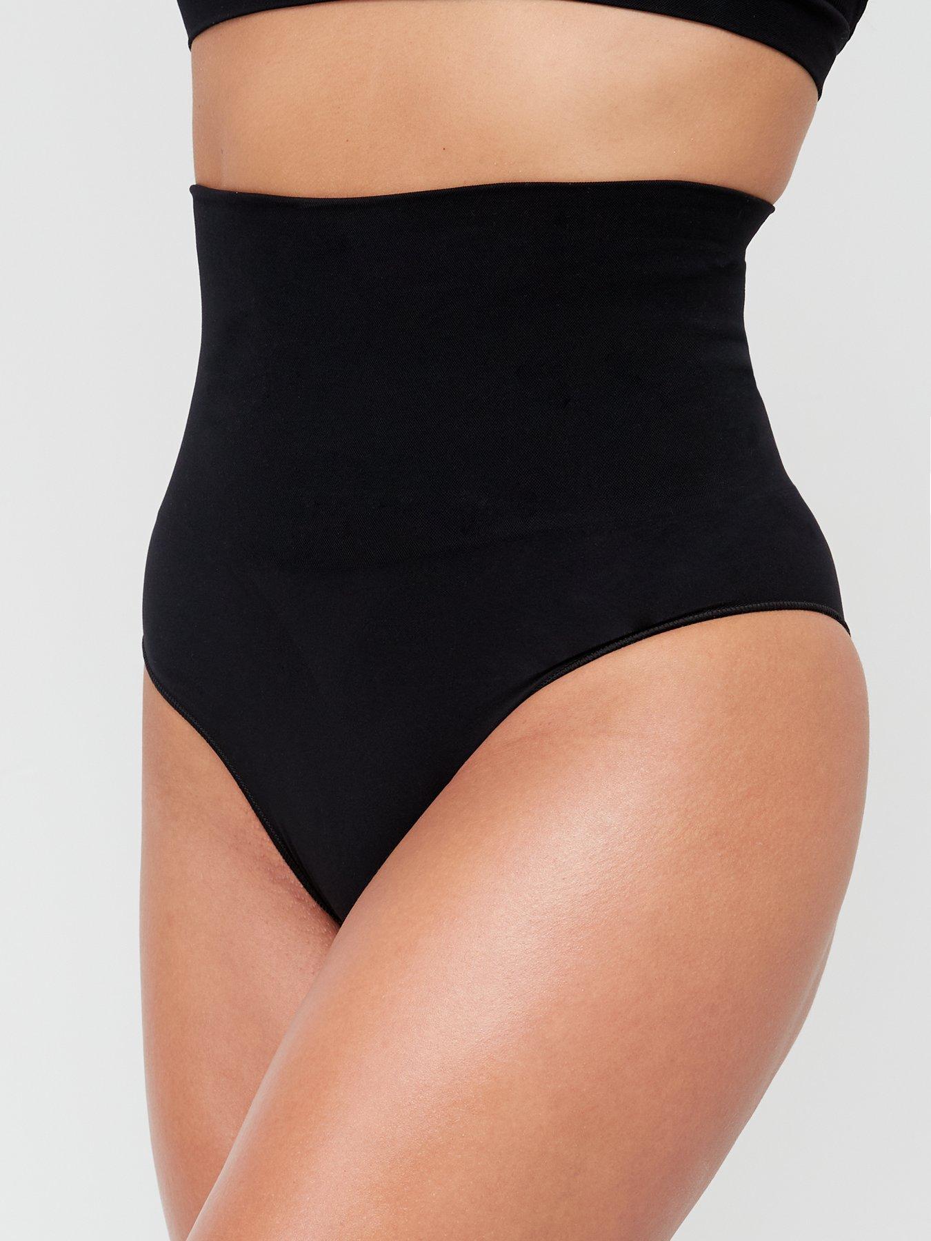 V by Very Shape Enhancing Seamless High Waist Brief - Black