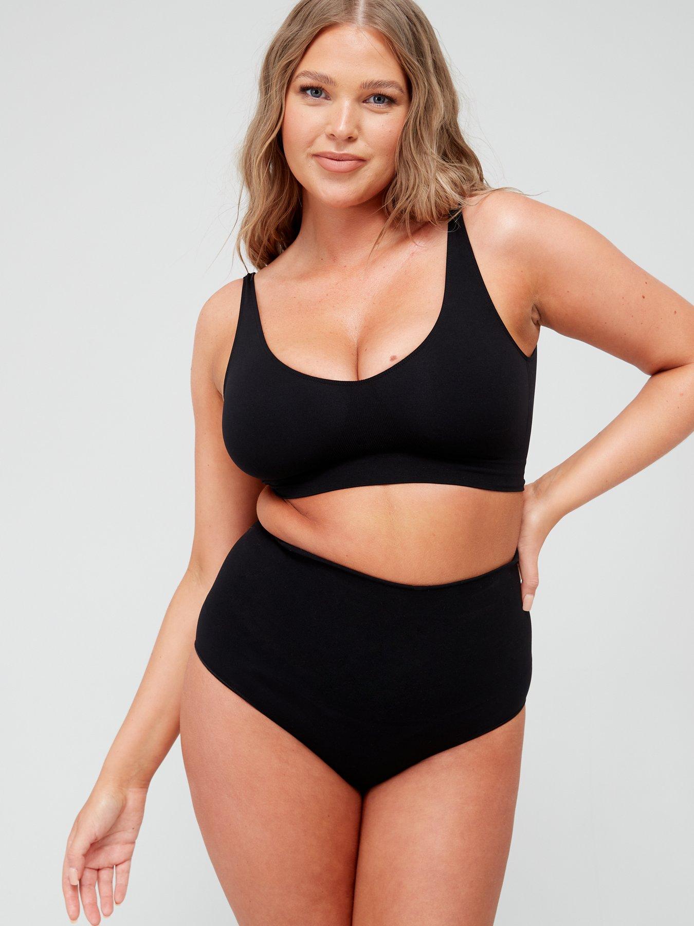 Image 5 of 6 of V by Very Shape Enhancing Seamless High Waist Brief - Black