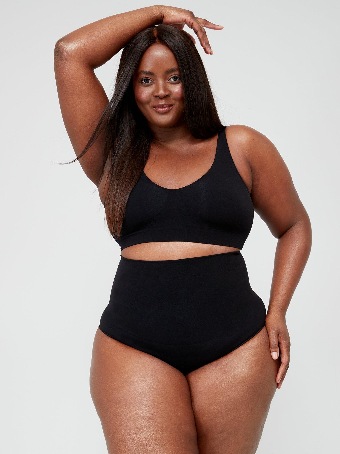 Image 6 of 6 of V by Very Shape Enhancing Seamless High Waist Brief - Black