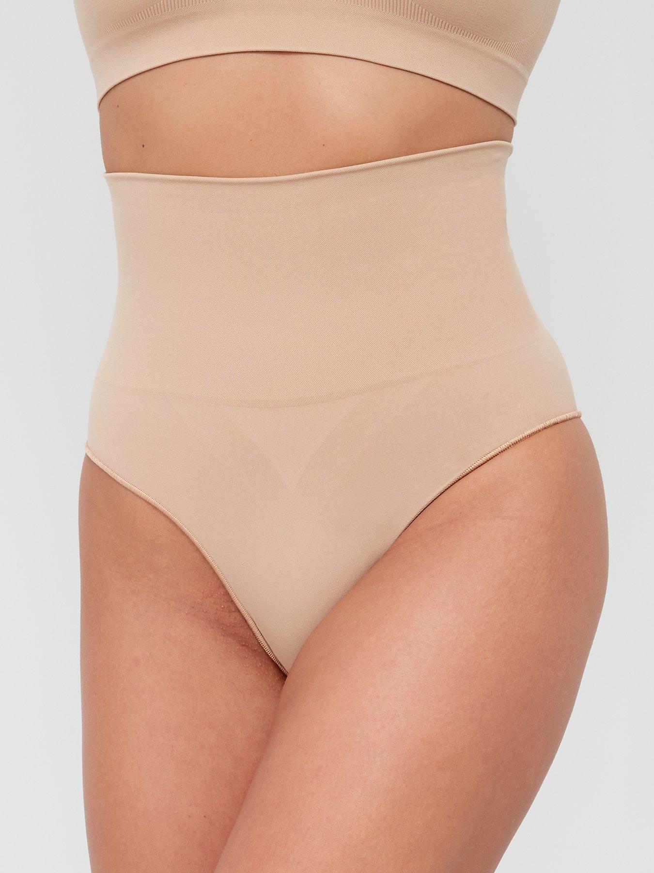 V by Very Shape Enhancing Seamless High Waist Brief - Beige
