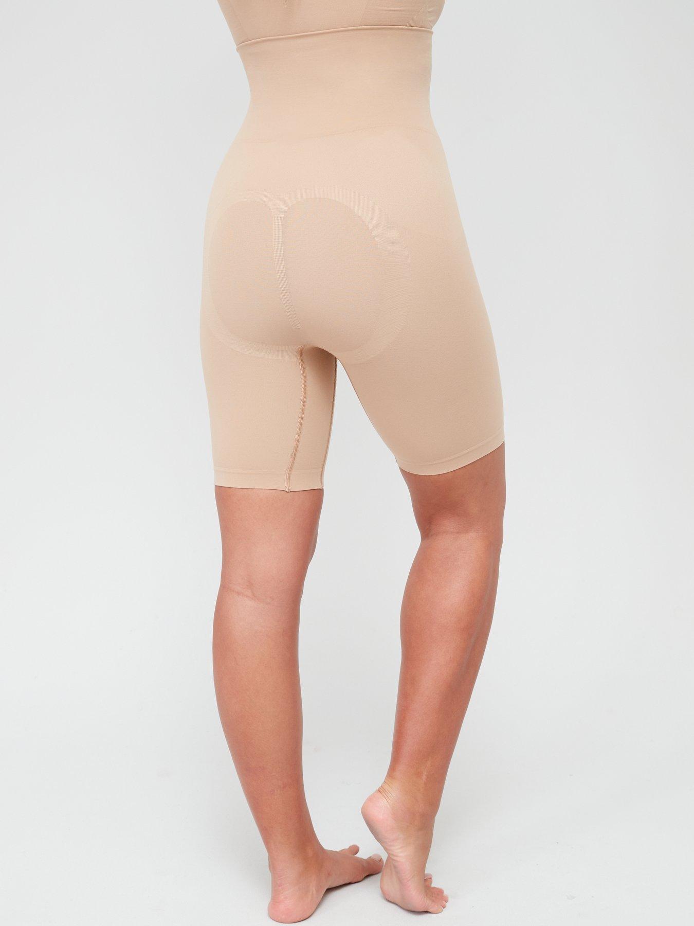Image 2 of 6 of V by Very Shape Enhancing Seamless Mid Thigh Short - Beige