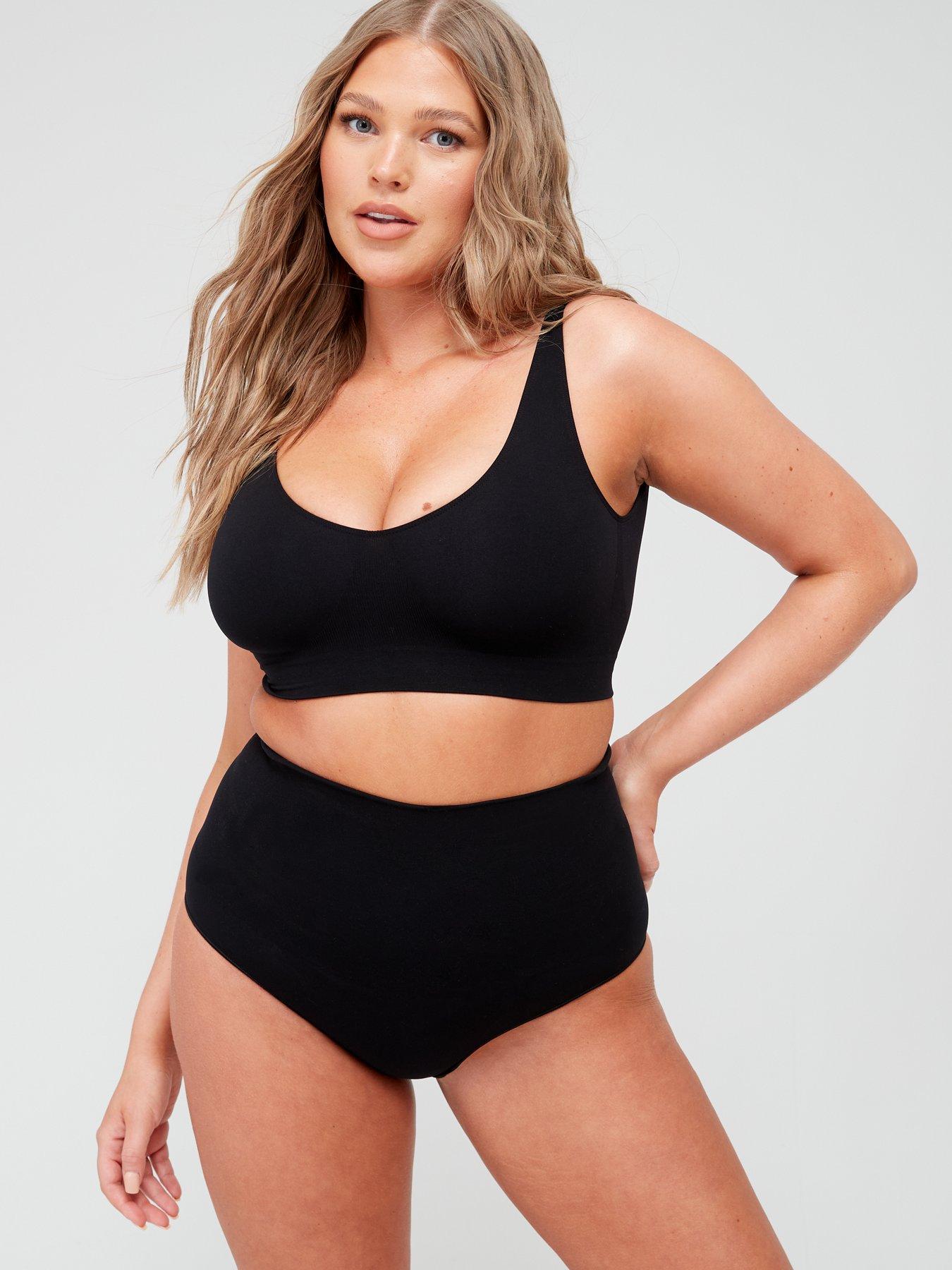 Image 5 of 6 of V by Very Shape Enhancing Seamless Plunge Bra - Black