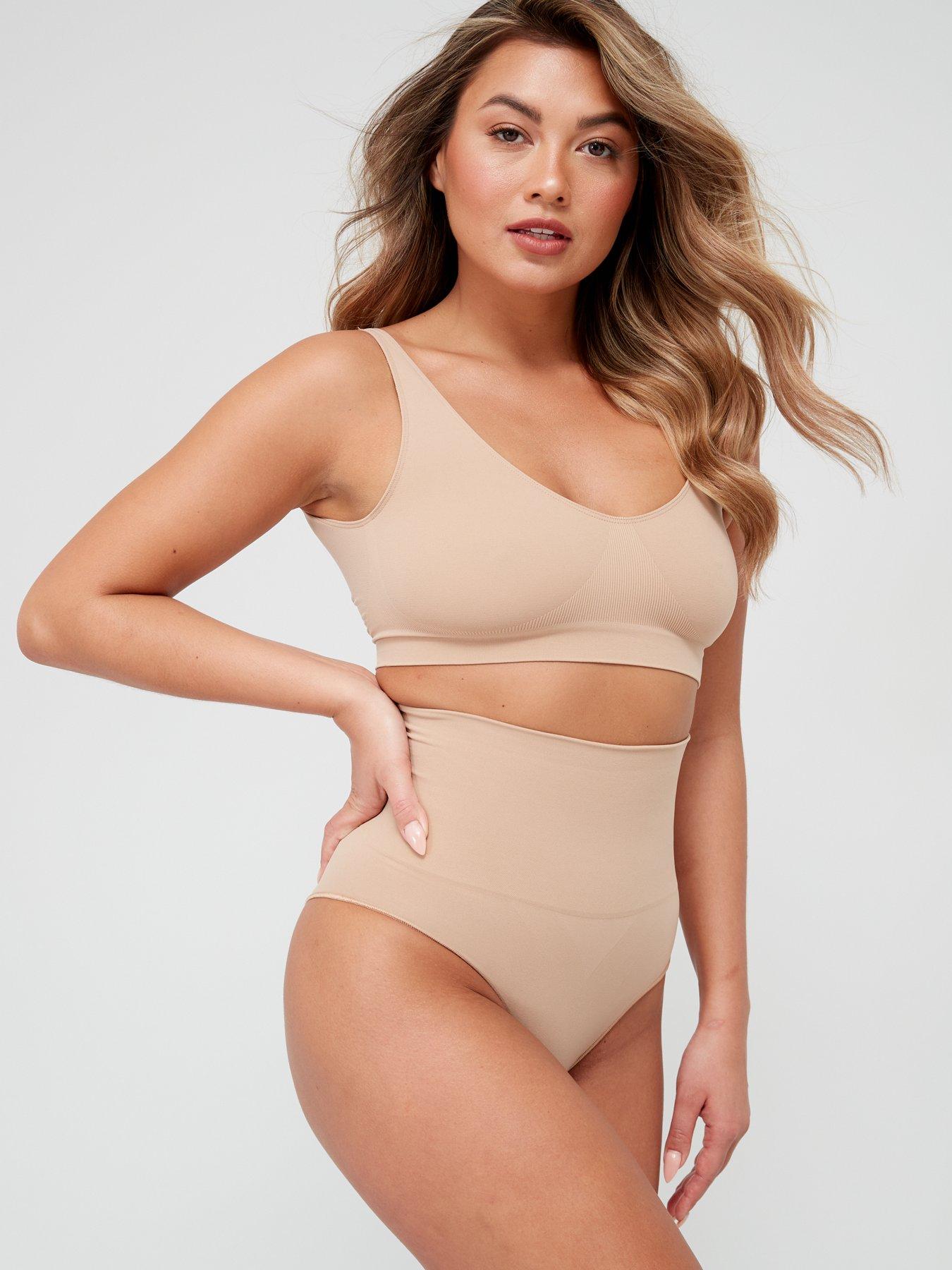 Image 3 of 6 of V by Very Shape Enhancing Seamless Plunge Bra - Beige