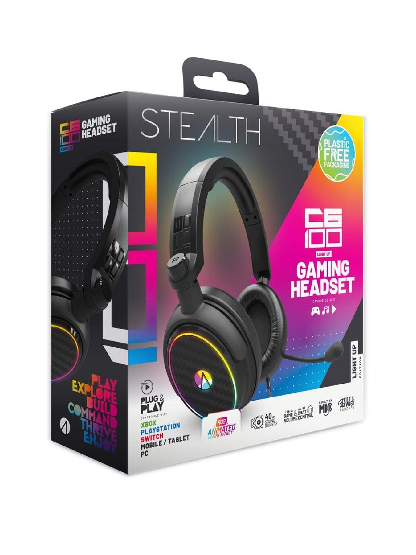 Image 2 of 7 of Stealth Light Up LED Gaming Headset for Xbox, PS4, PS5, Switch, PC