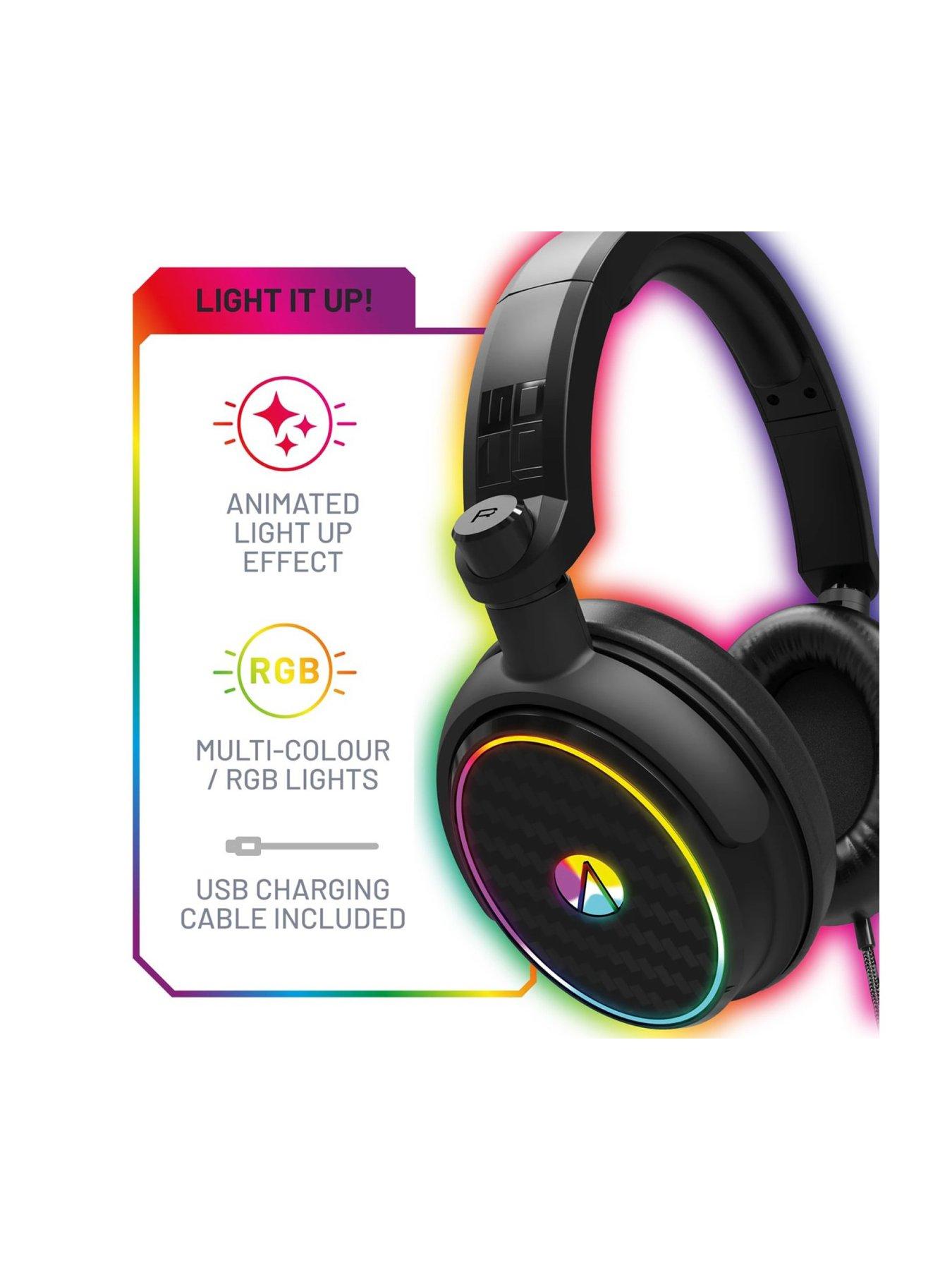 Image 6 of 7 of Stealth Light Up LED Gaming Headset for Xbox, PS4, PS5, Switch, PC