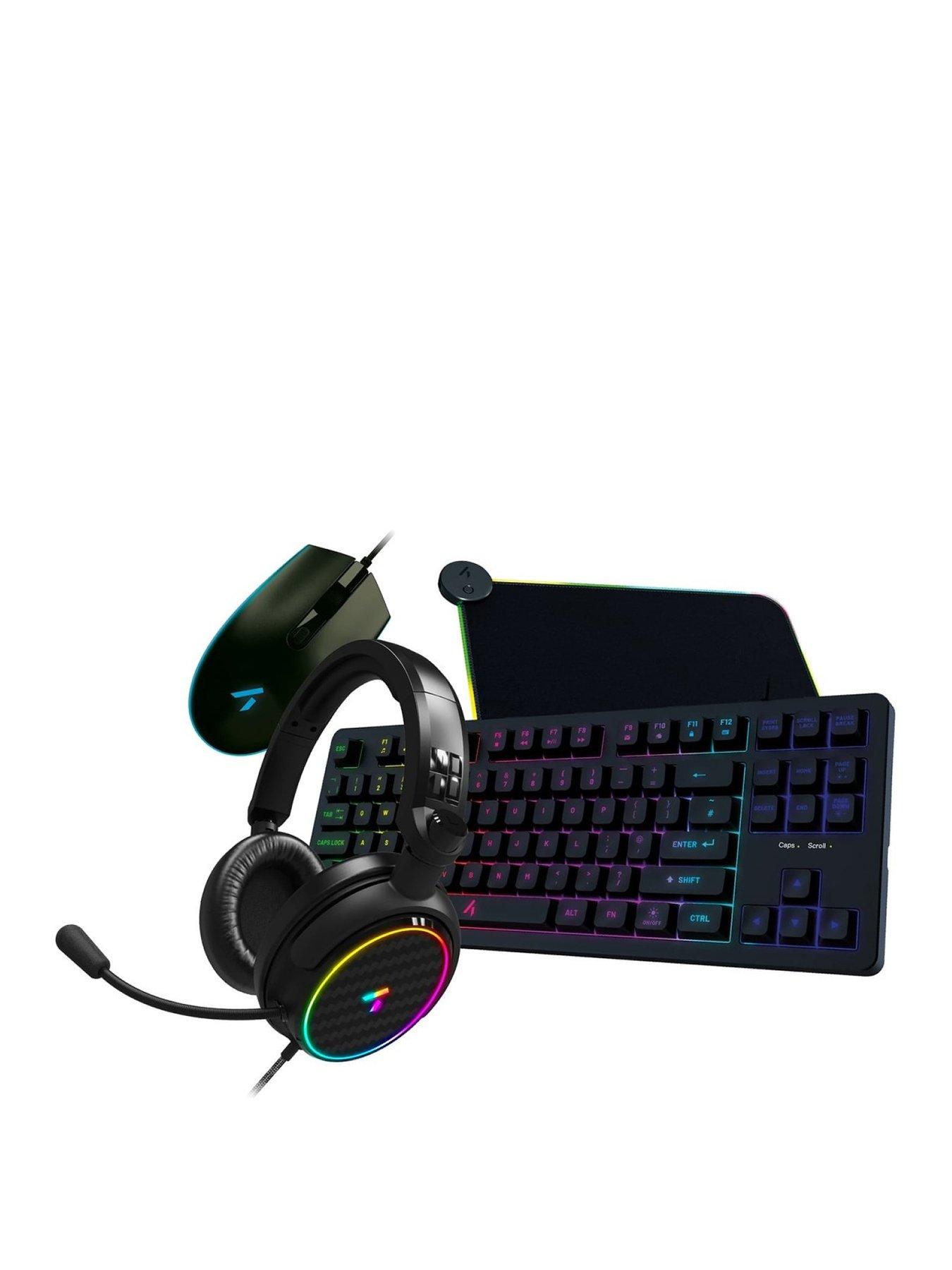 Image 1 of 7 of Stealth 4-in-1&nbsp;Light Up Gaming Bundle - Keyboard, Mouse, Mouse Pad, C6-100 LED Gaming Headset