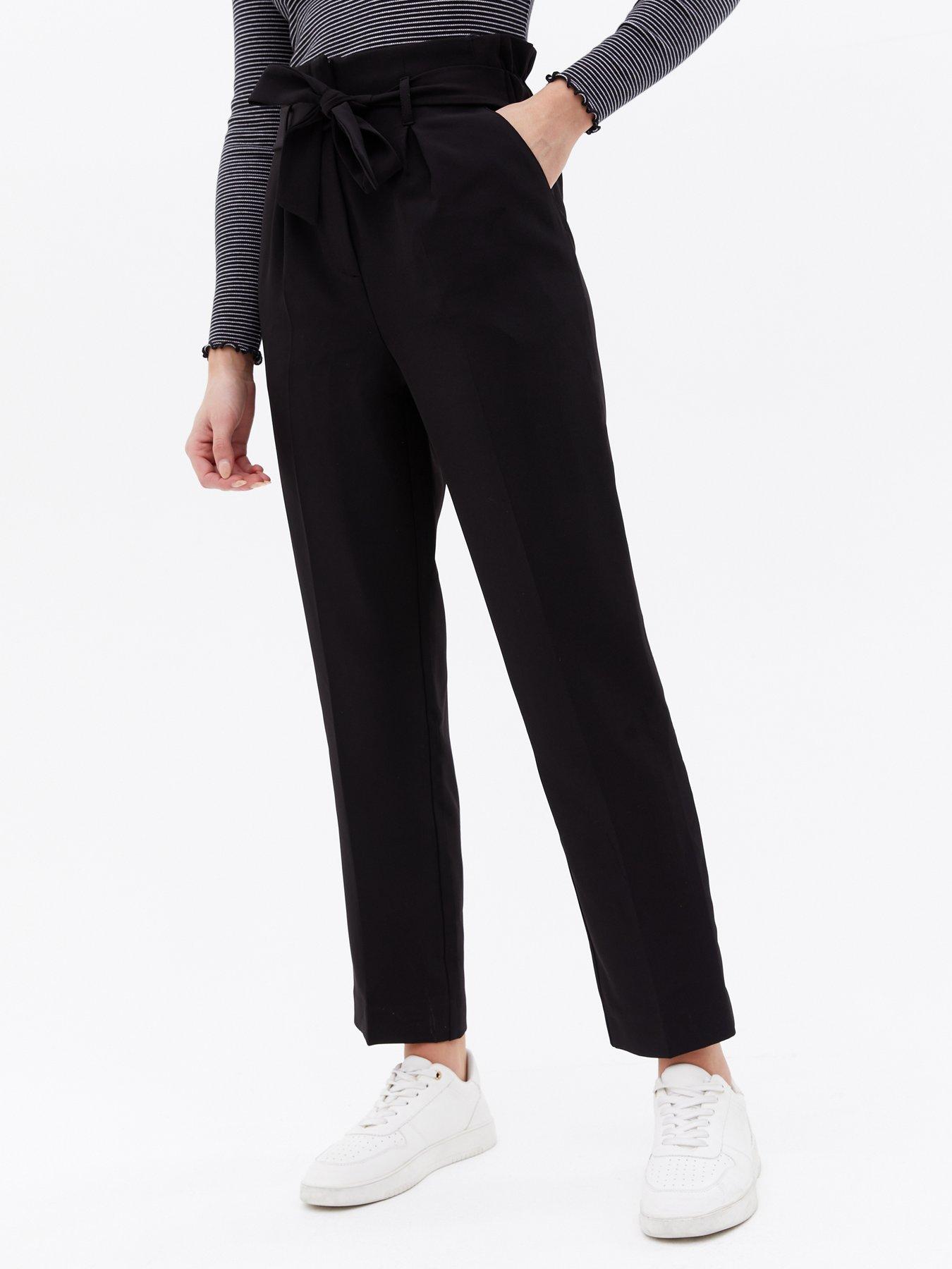 HIGH-WAIST TROUSERS - Black