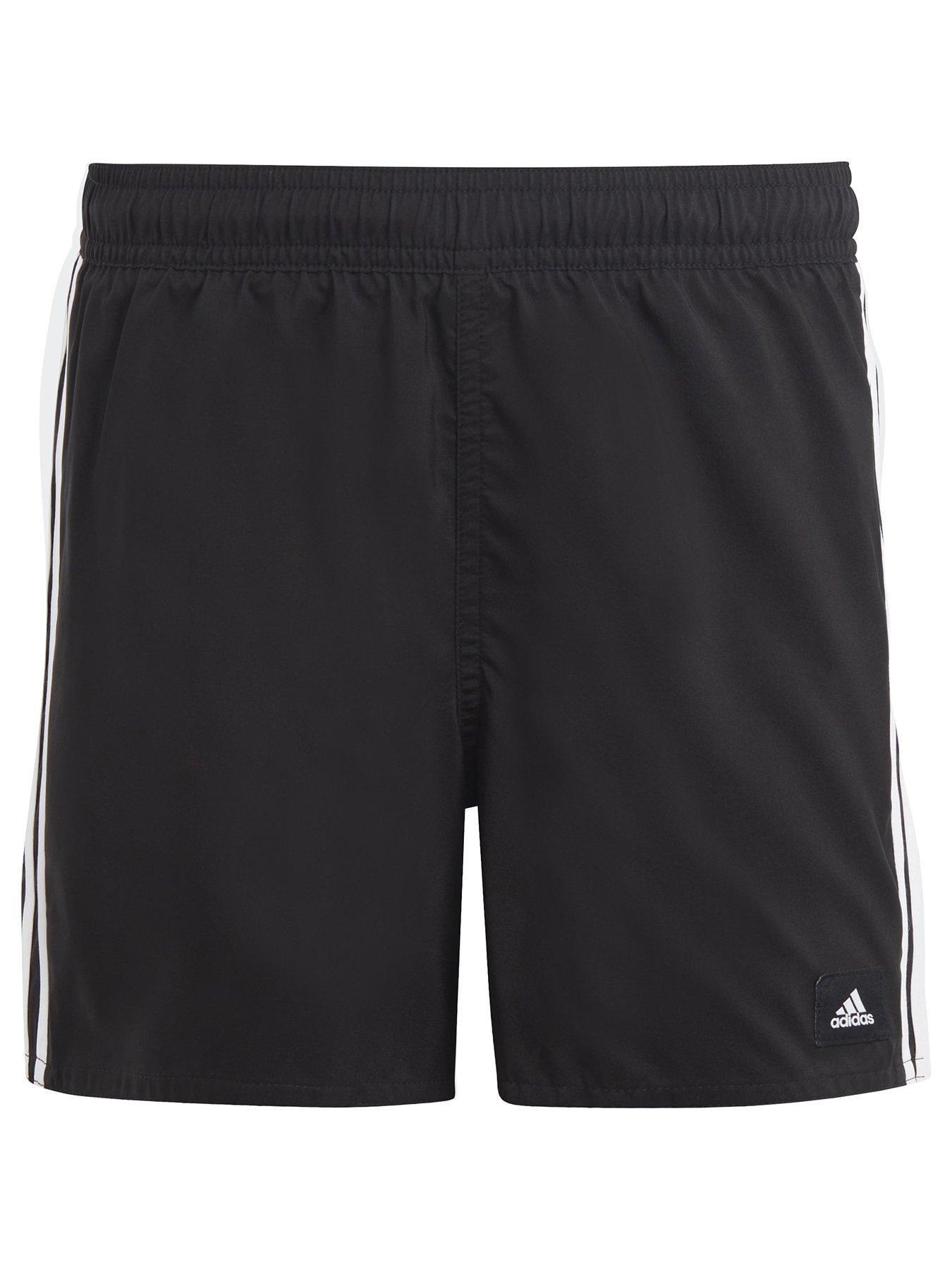 adidas Boys 3 Stripe Swim Boxer Short Black White Very Ireland