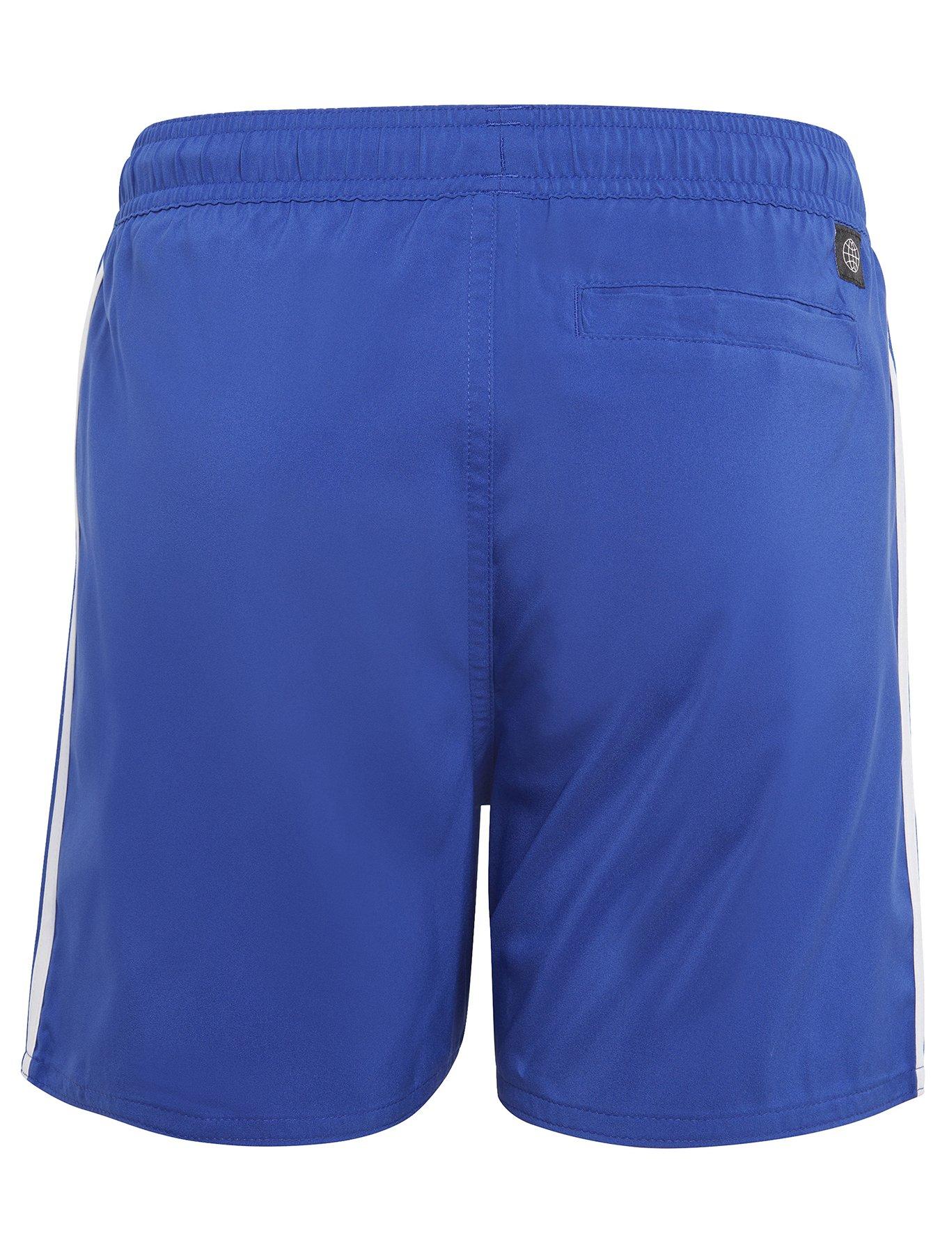 3 stripe swim shorts blue best sale