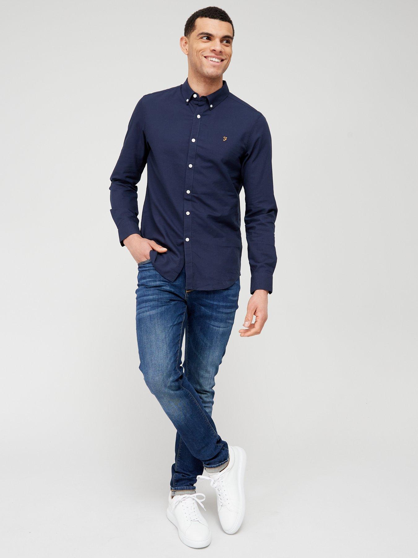 farah-farah-brewer-long-sleeve-slim-fit-shirt-navyback