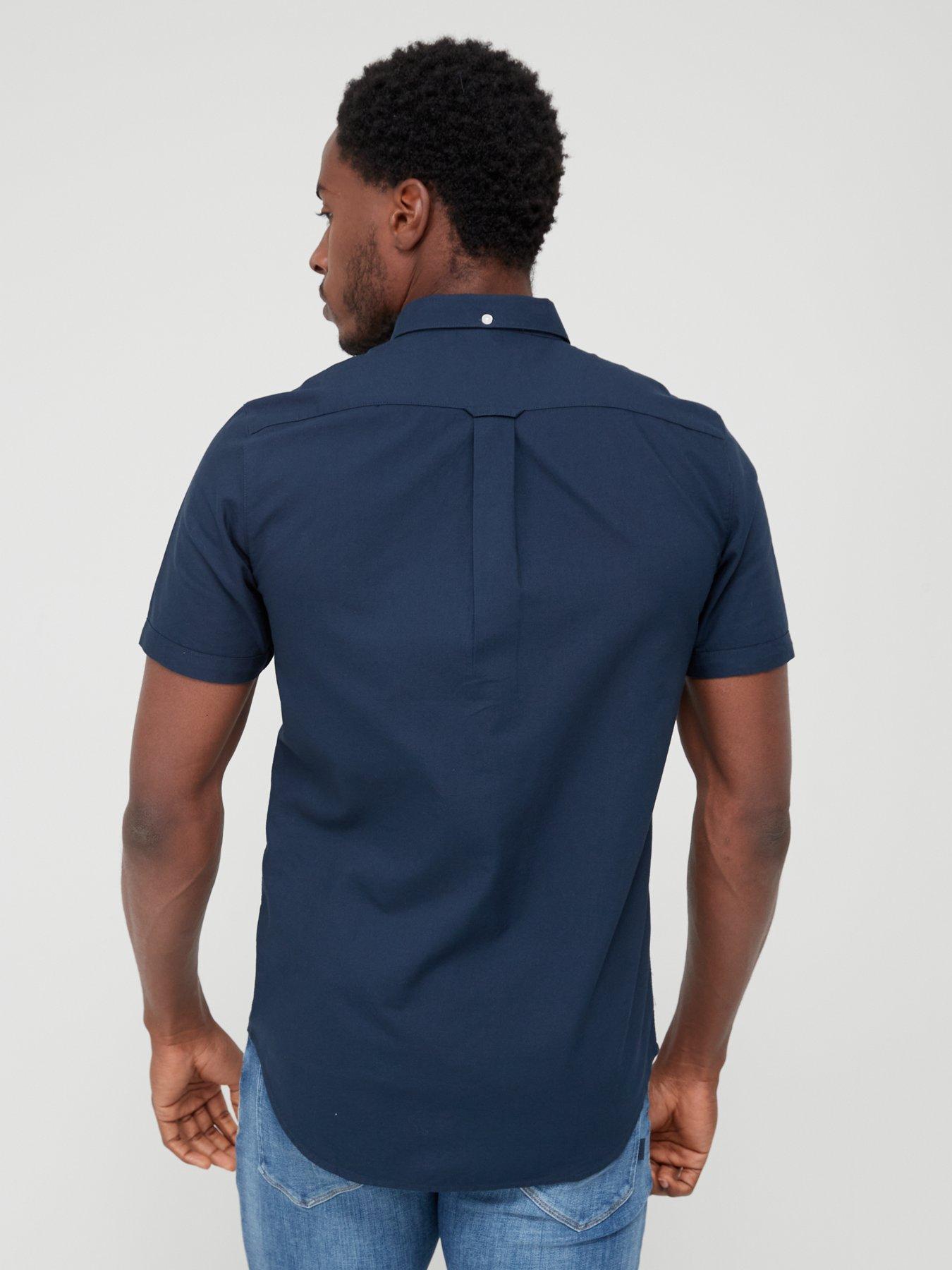 farah-farah-brewer-short-sleeve-slim-fit-shirt-navystillFront