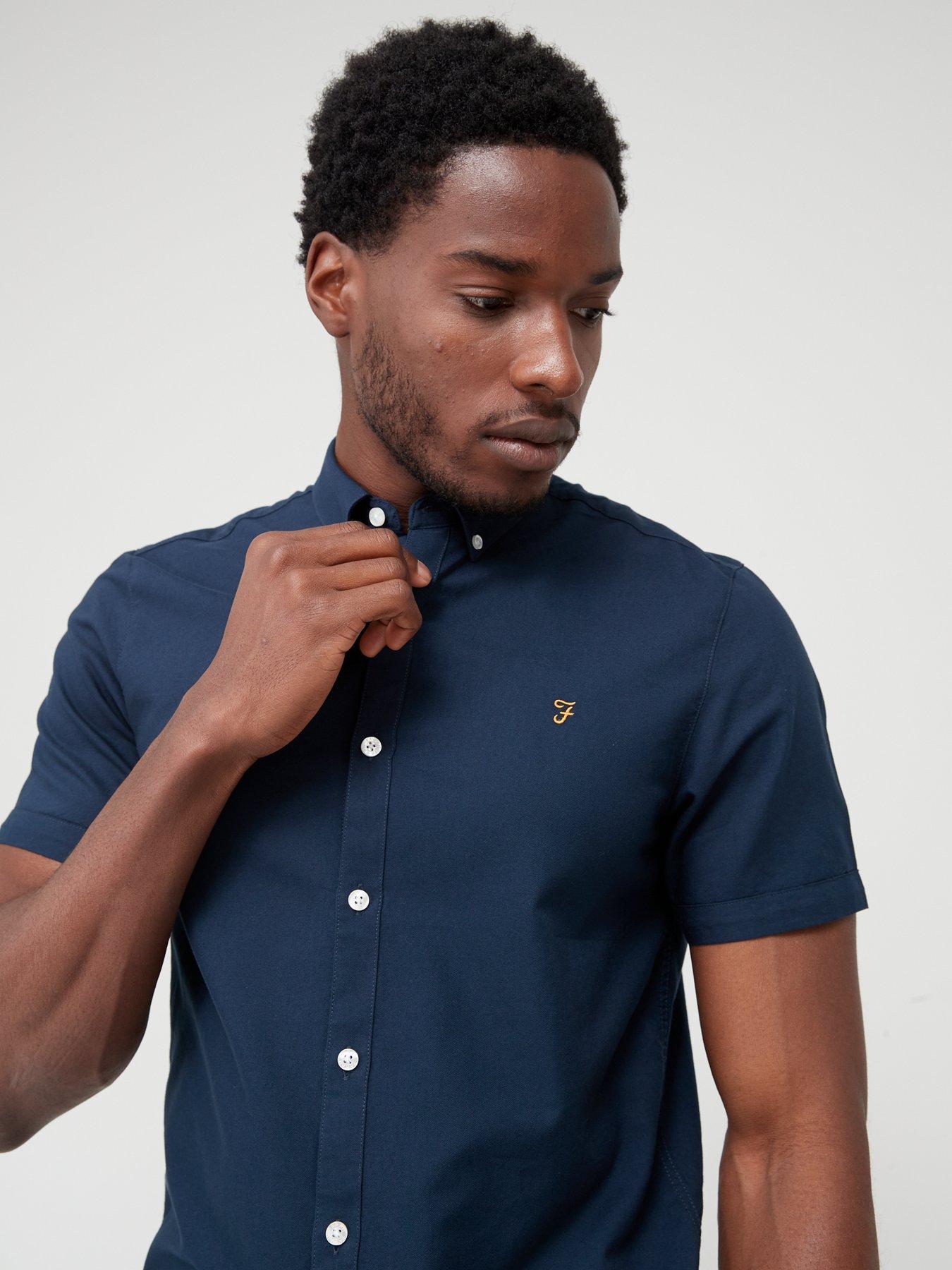 farah-farah-brewer-short-sleeve-slim-fit-shirt-navyoutfit