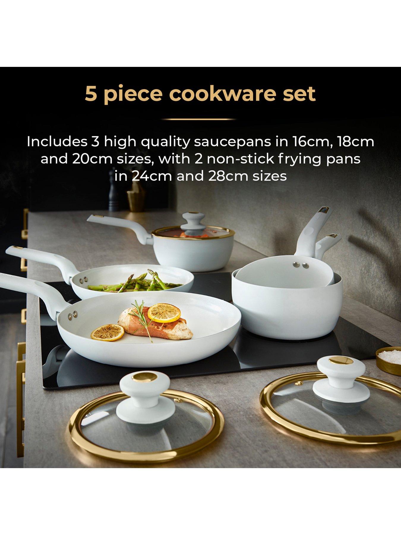Image 3 of 7 of Tower Cavaletto 5-Piece Pan Set &ndash; White