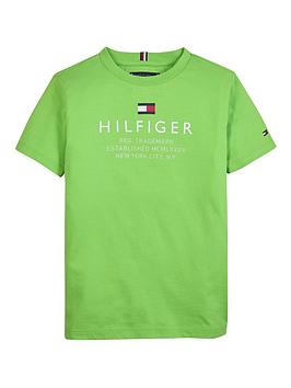 tommy-hilfiger-boys-th-logo-short-sleeve-t-shirt-spring-lime