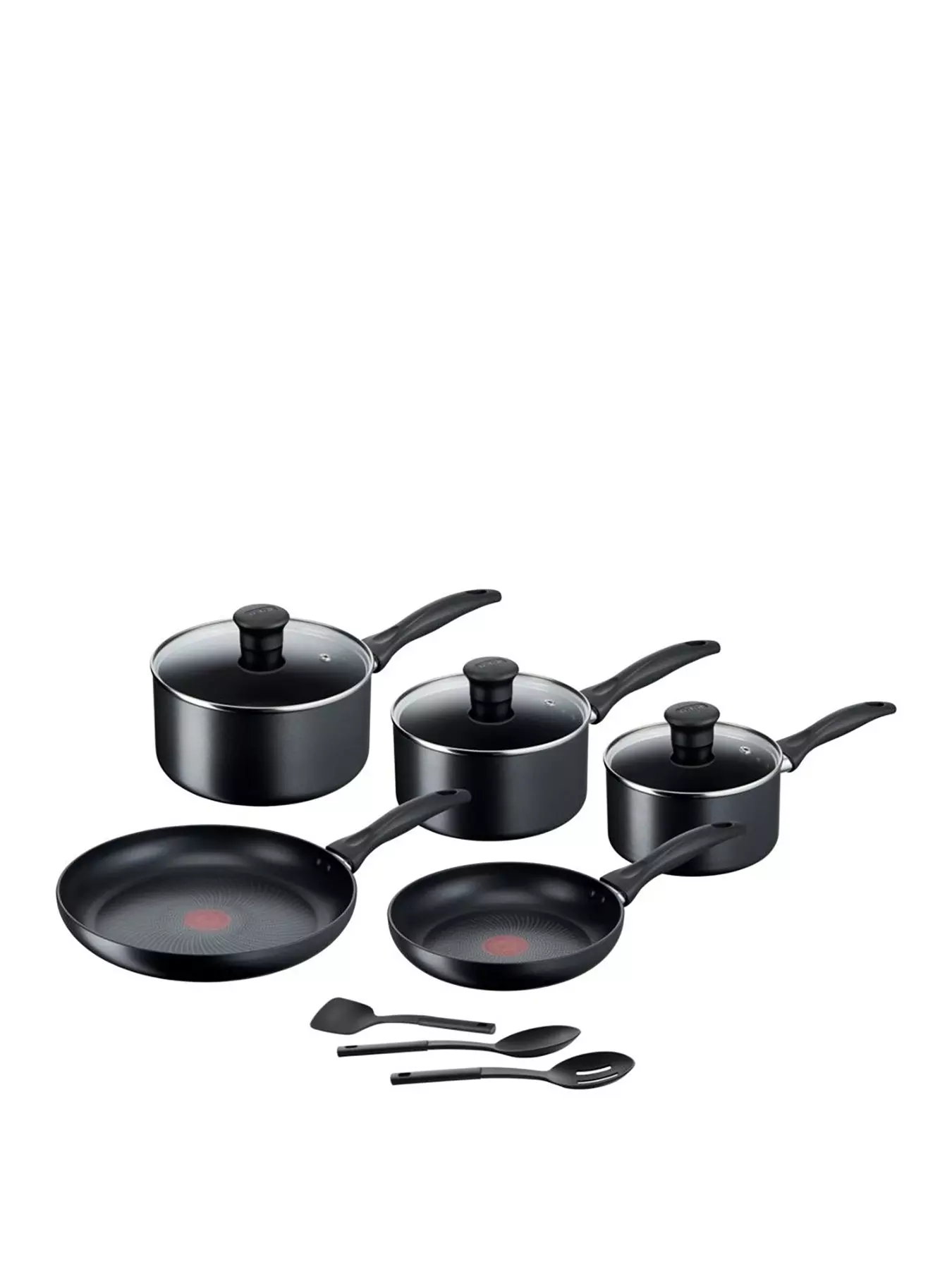 Tefal Set of 3 Frying Pans Aroma 22 – 24 – 26 cm, Forged Aluminium, Black,  26 cm