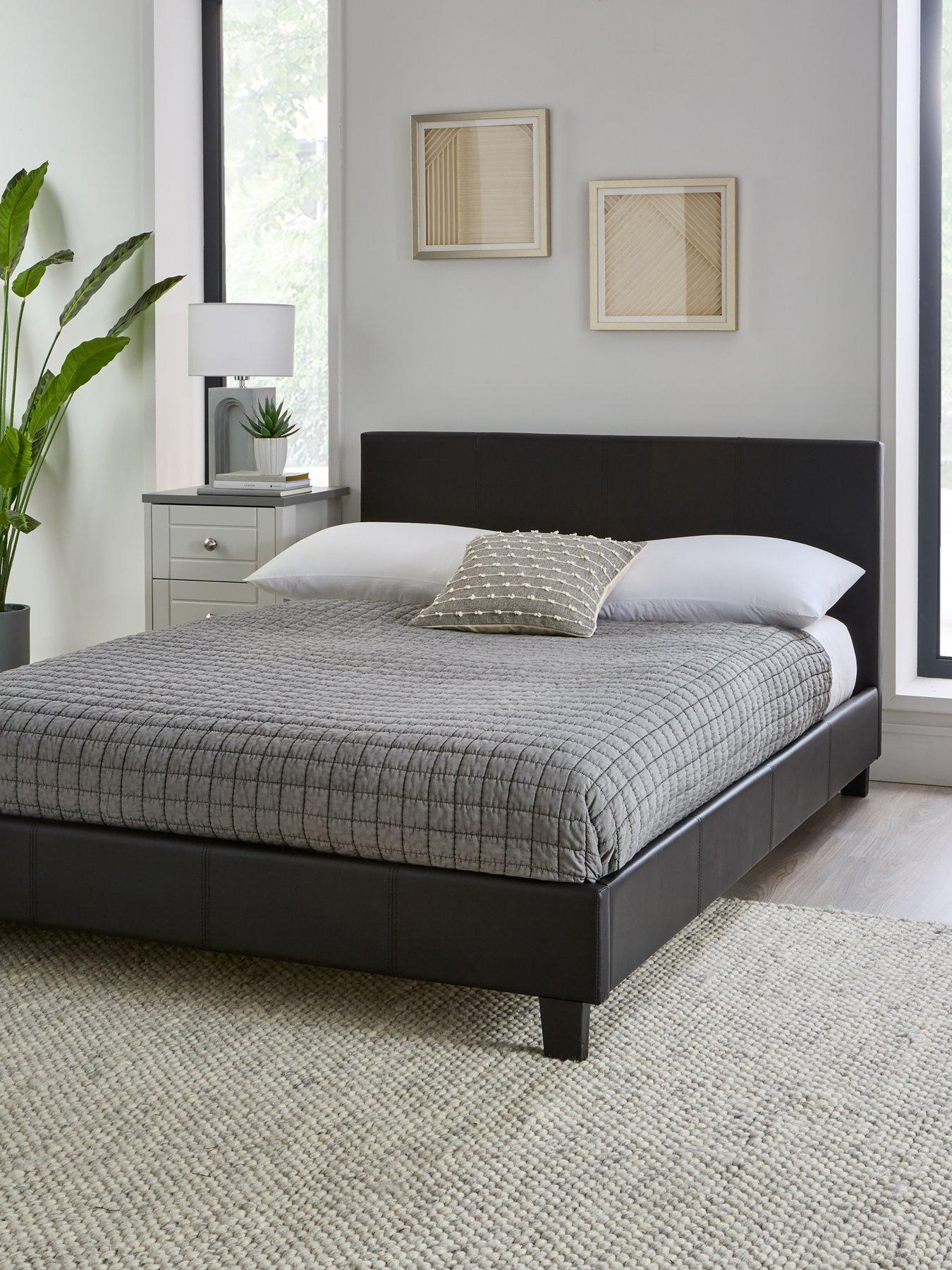 the-very-collection-marston-faux-leather-bed-frame-with-mattress-options-buy-and-savenbsp--blacknbsp--fscreg-certified
